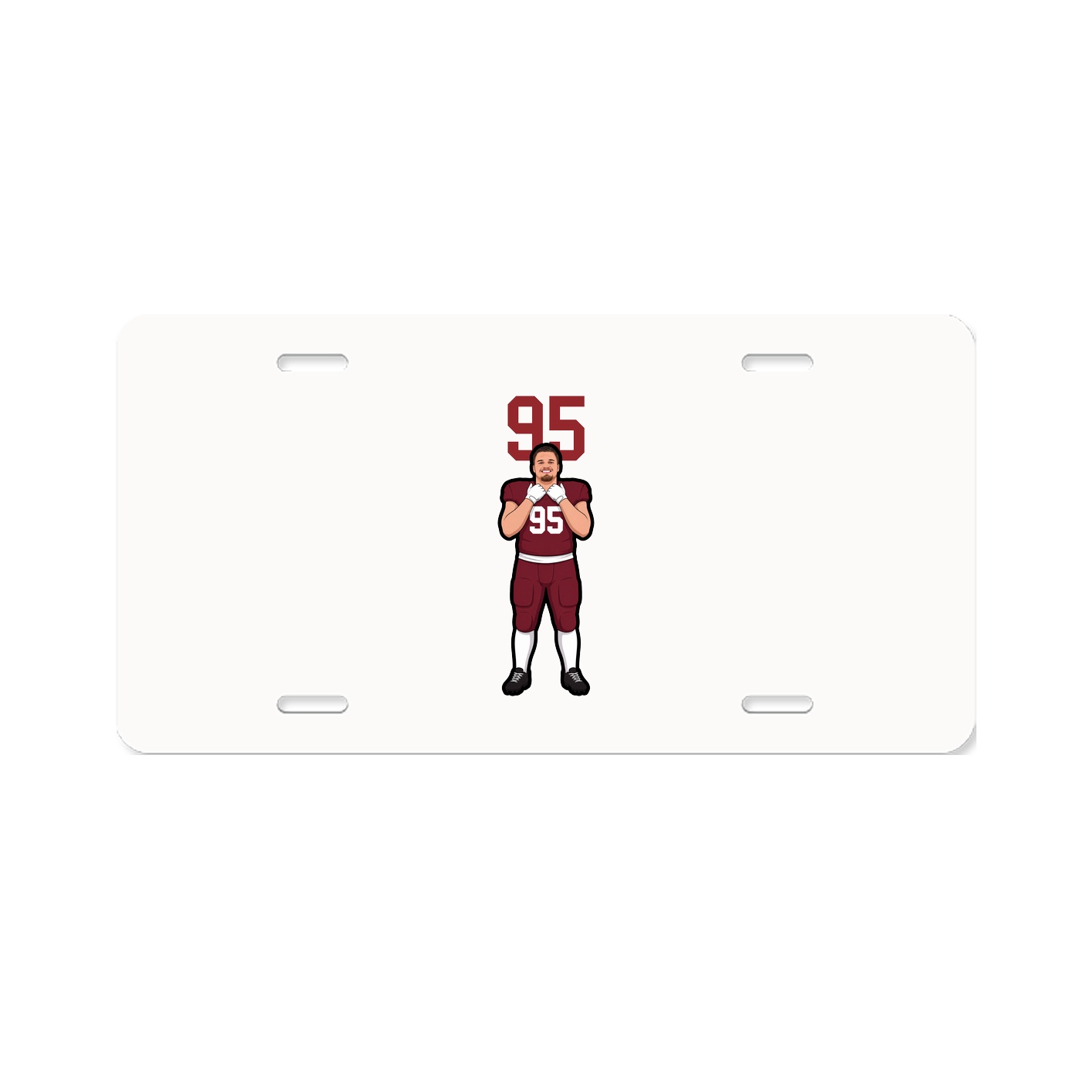 License Plate — Number Top in Classic