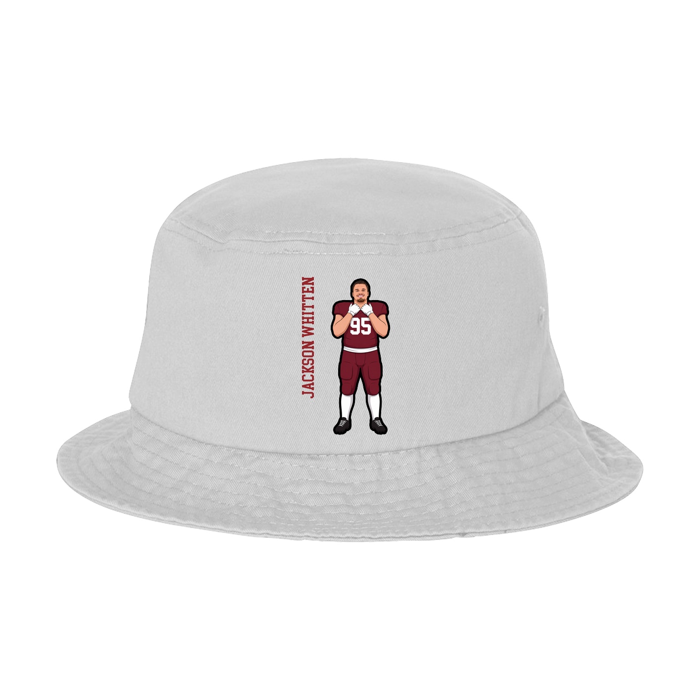 Bucket Cap — Name Vertical in White