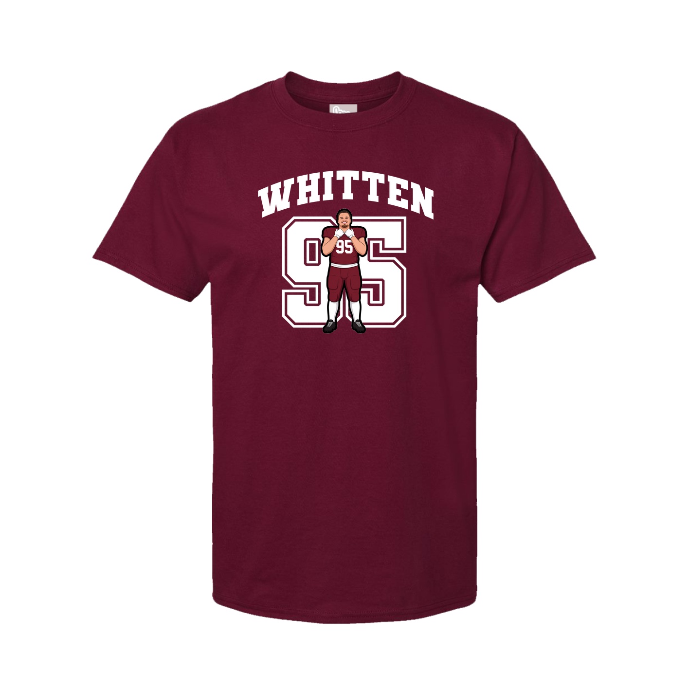 Youth Tee — Number in Cardinal