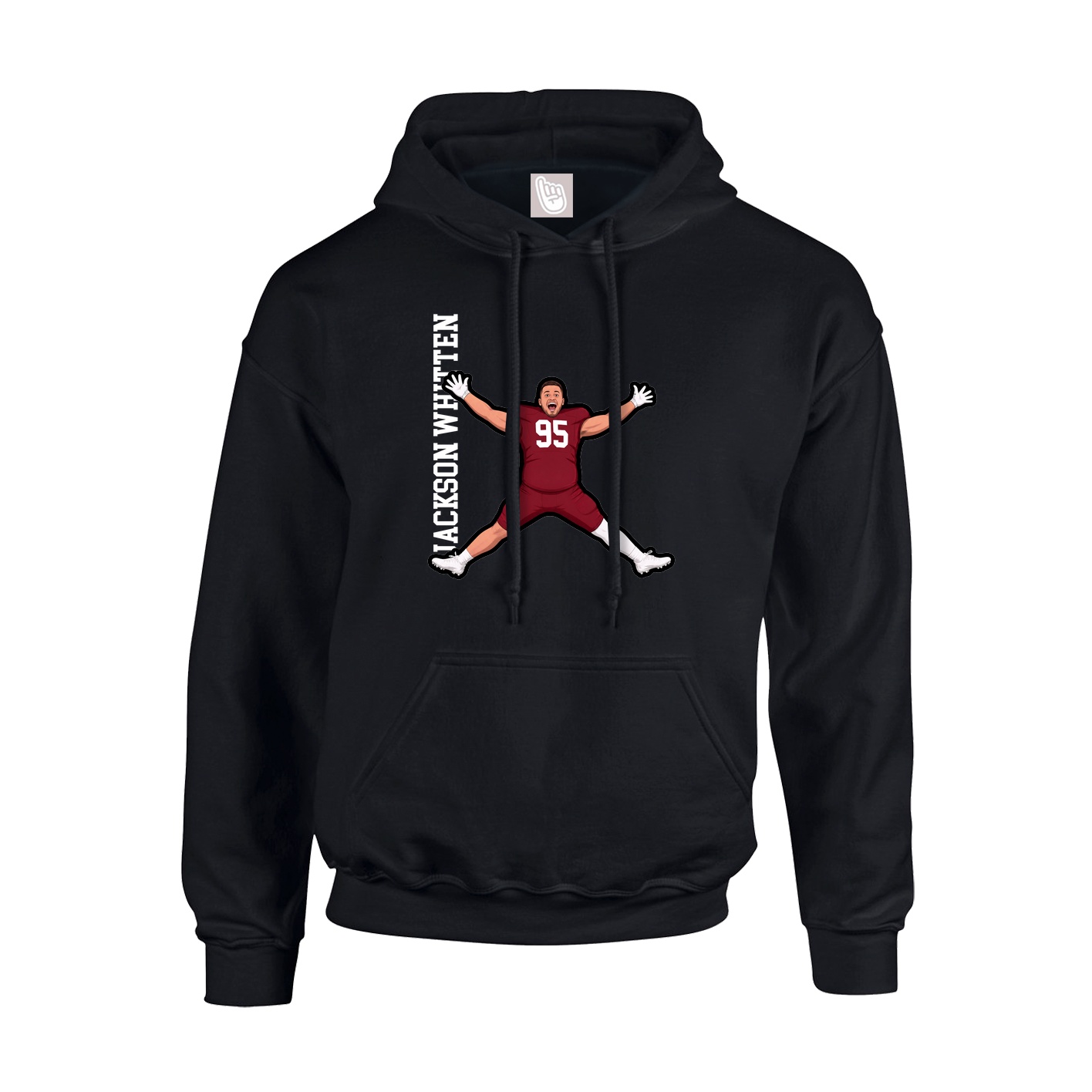Youth Hoodie — Name Vertical in Black