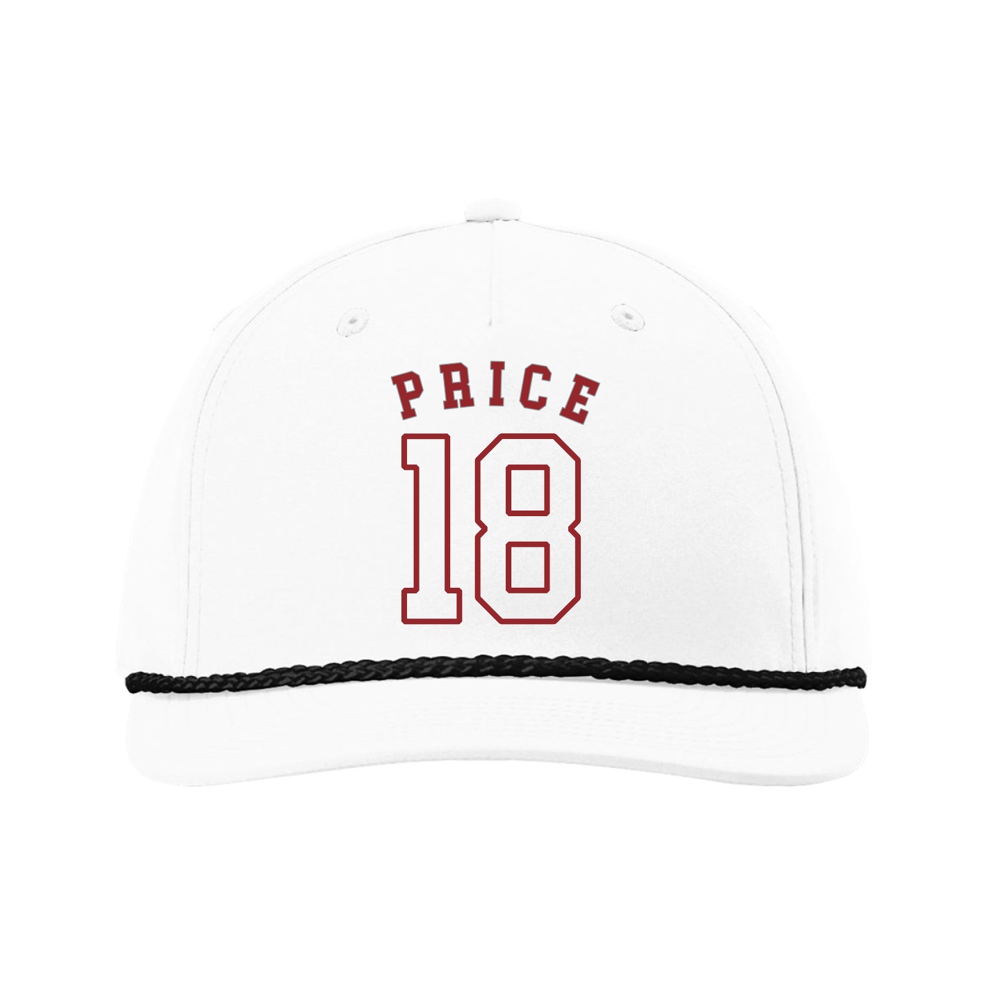 Five-Panel Classic Rope Cap — Shirsey Arch in White