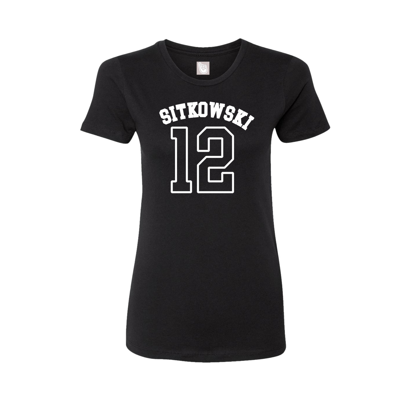 Fitted Women's Tee — Shirsey Arch in Black