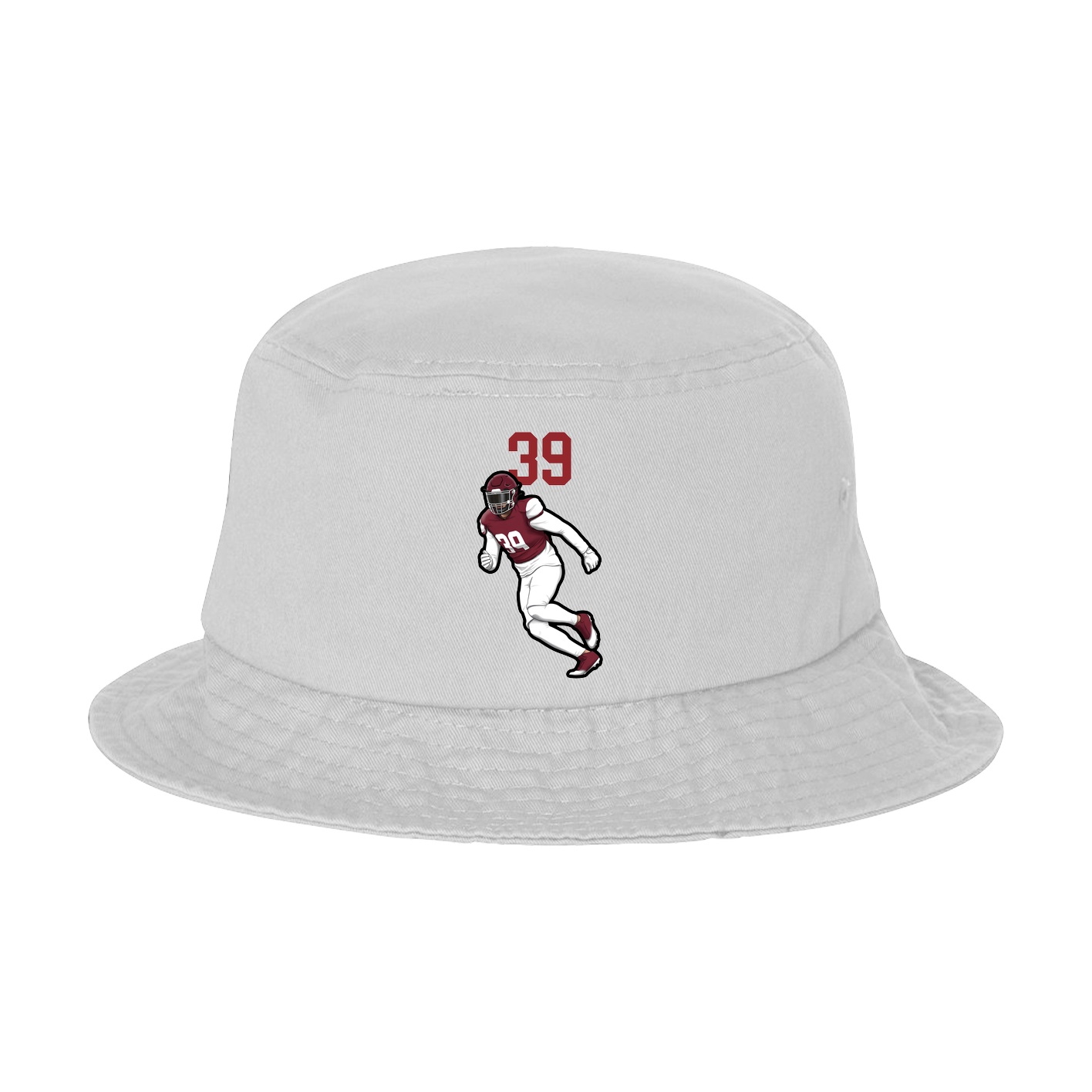 Bucket Cap — Number Top in White