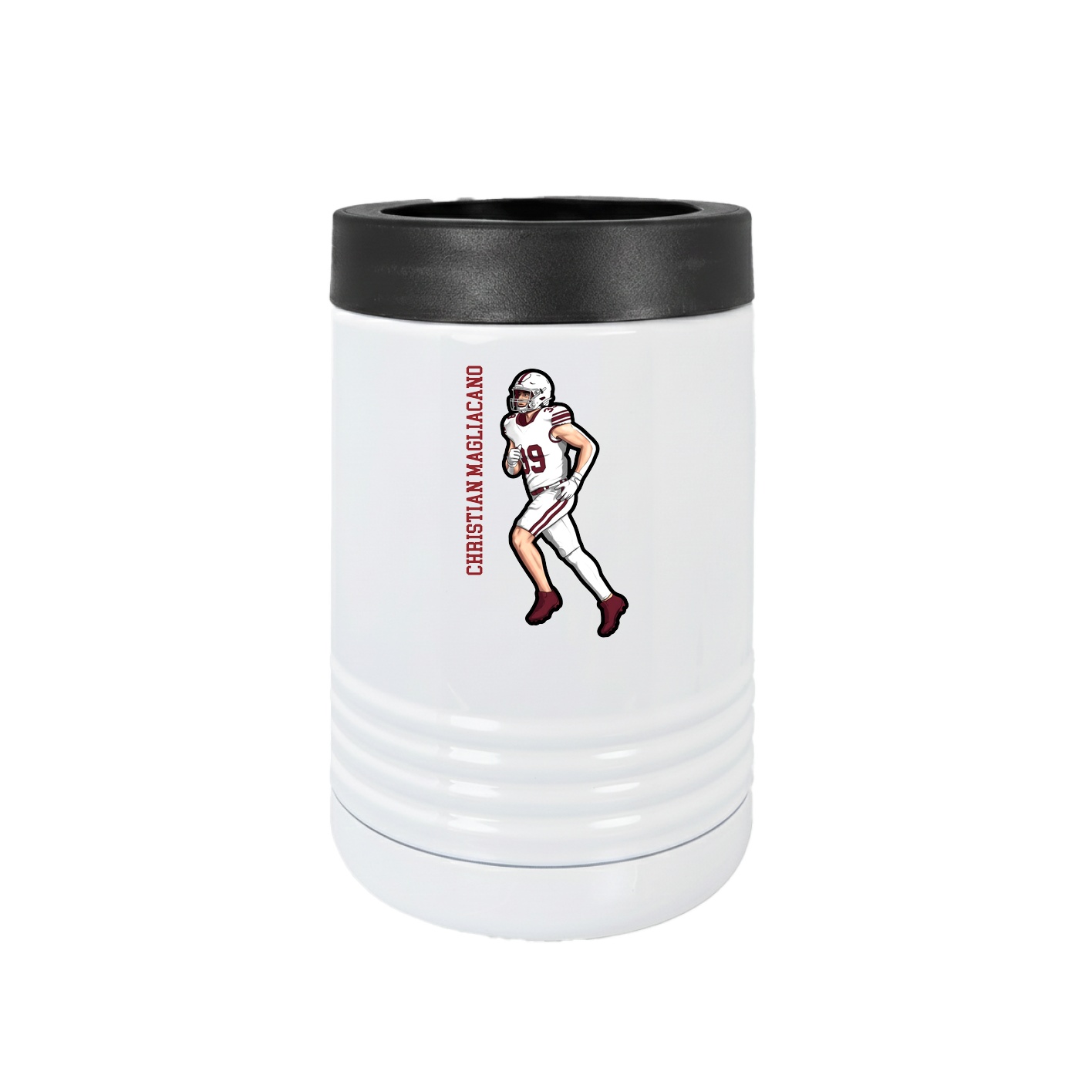 Beverage Holder — Name Vertical in White