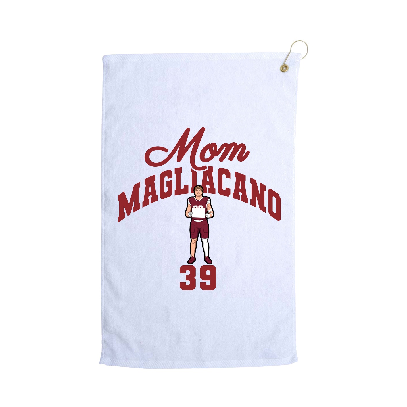 Golf Towel — Mothers Day Arch in White