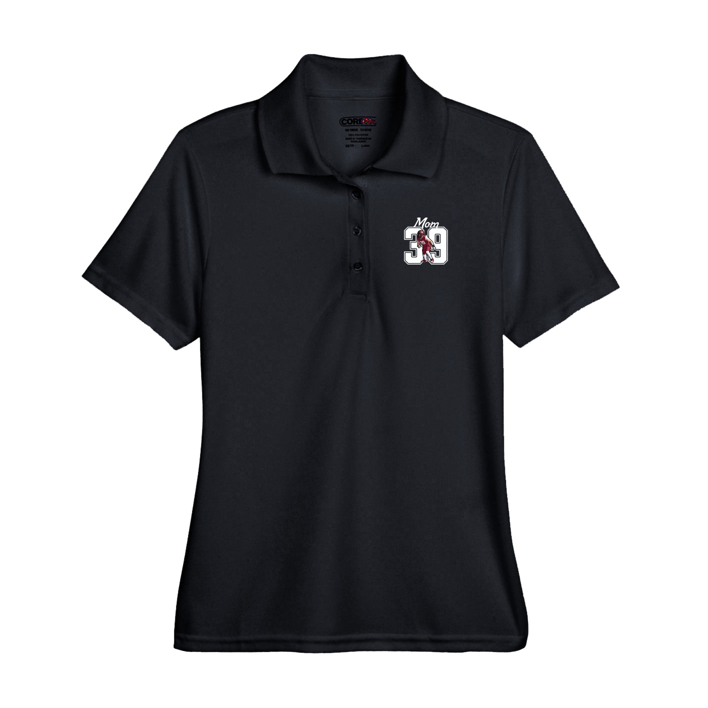 Performance Polo — Mothers Day Shirsey in Black