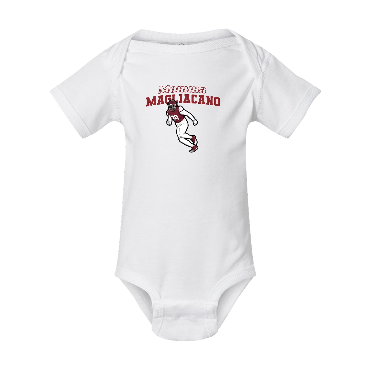 Baby Onesie — Mothers Day Block in White