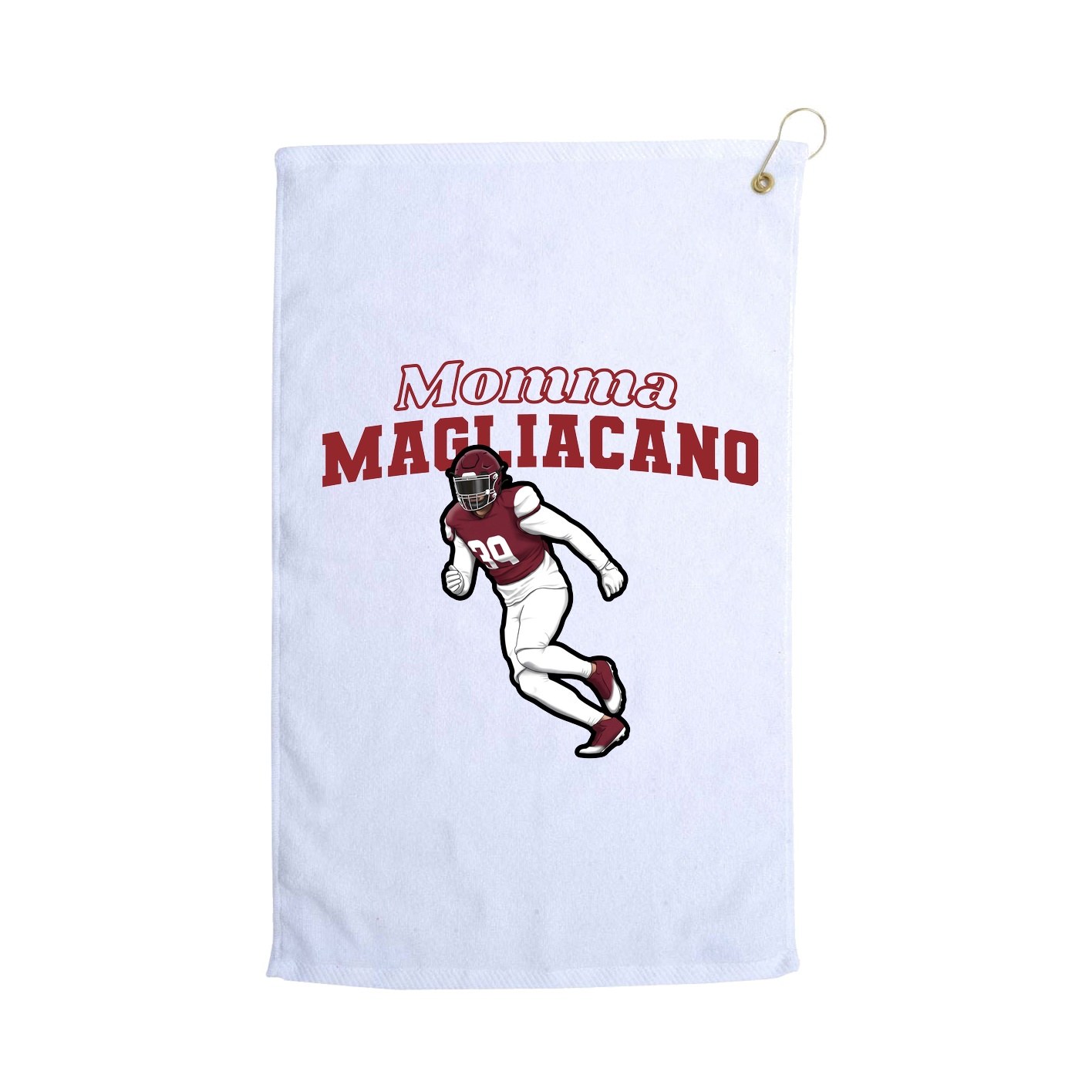 Golf Towel — Mothers Day Block in White