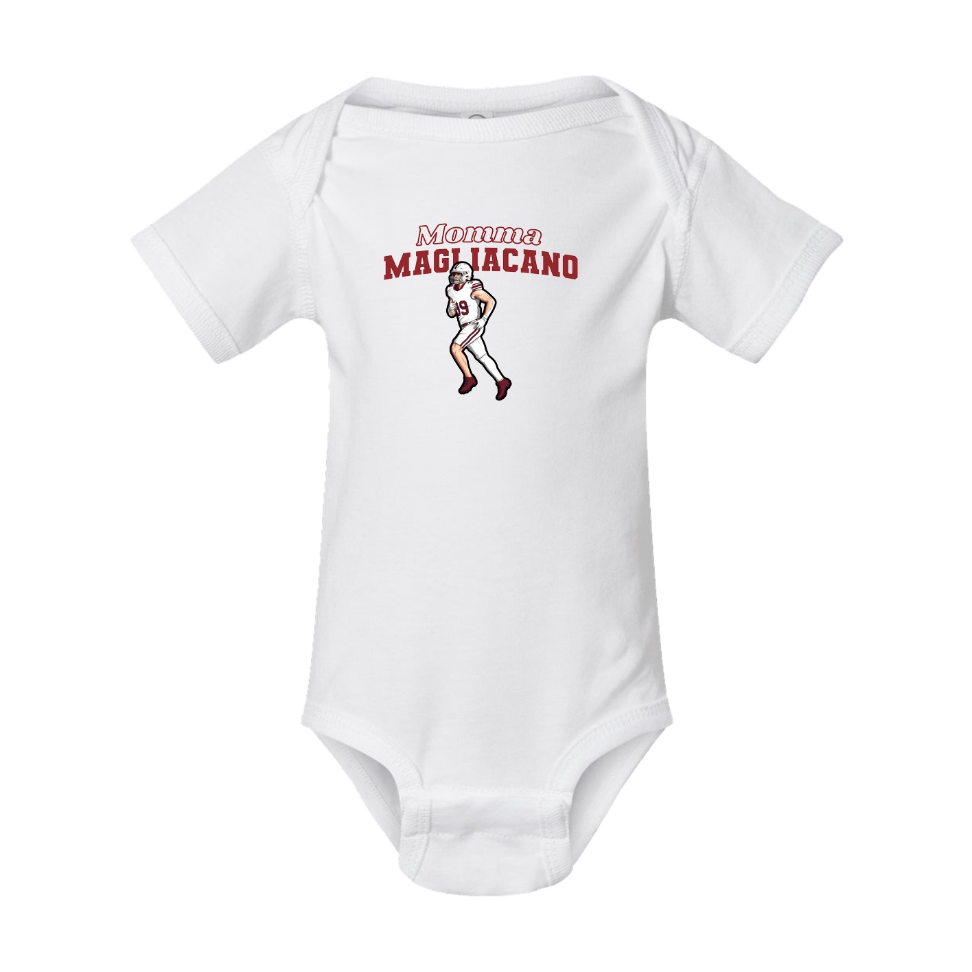 Baby Onesie — Mothers Day Block in White