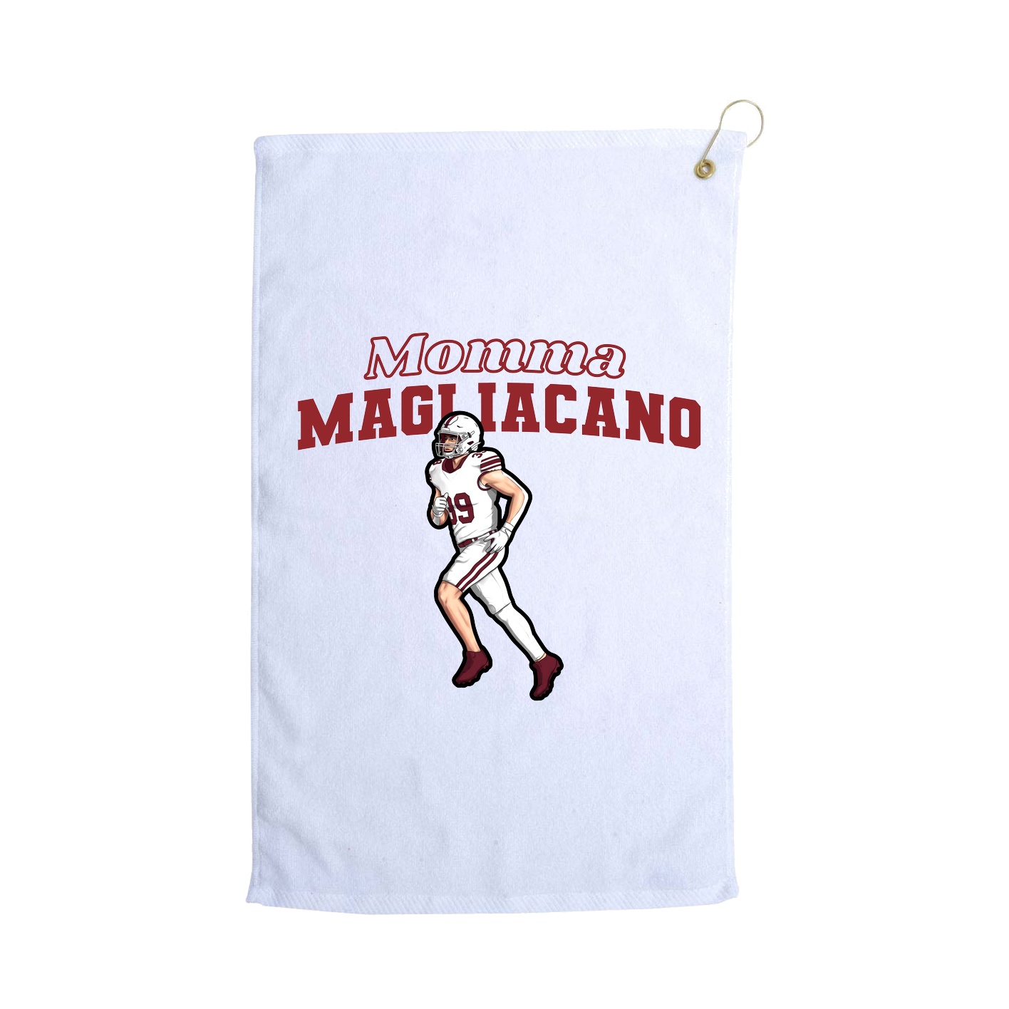 Golf Towel — Mothers Day Block in White