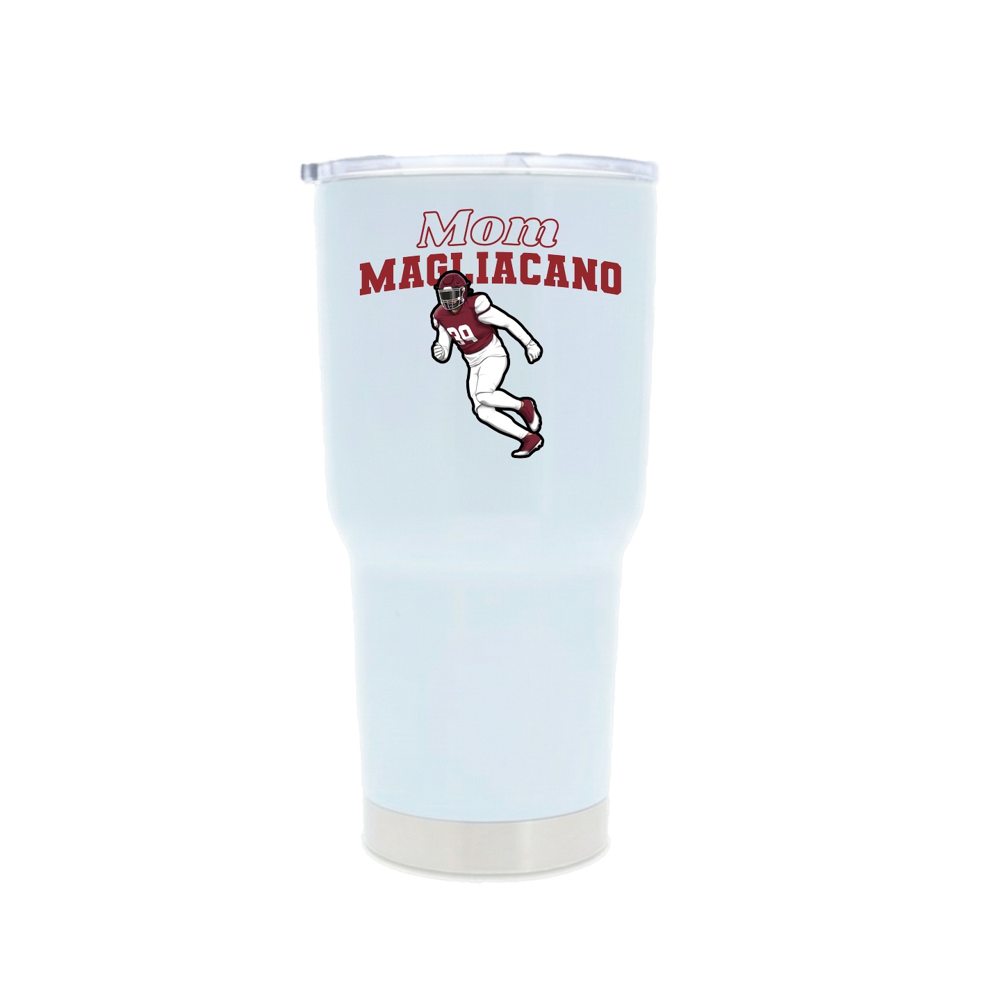 30oz Stainless Steel Tumbler — Mothers Day Block in White