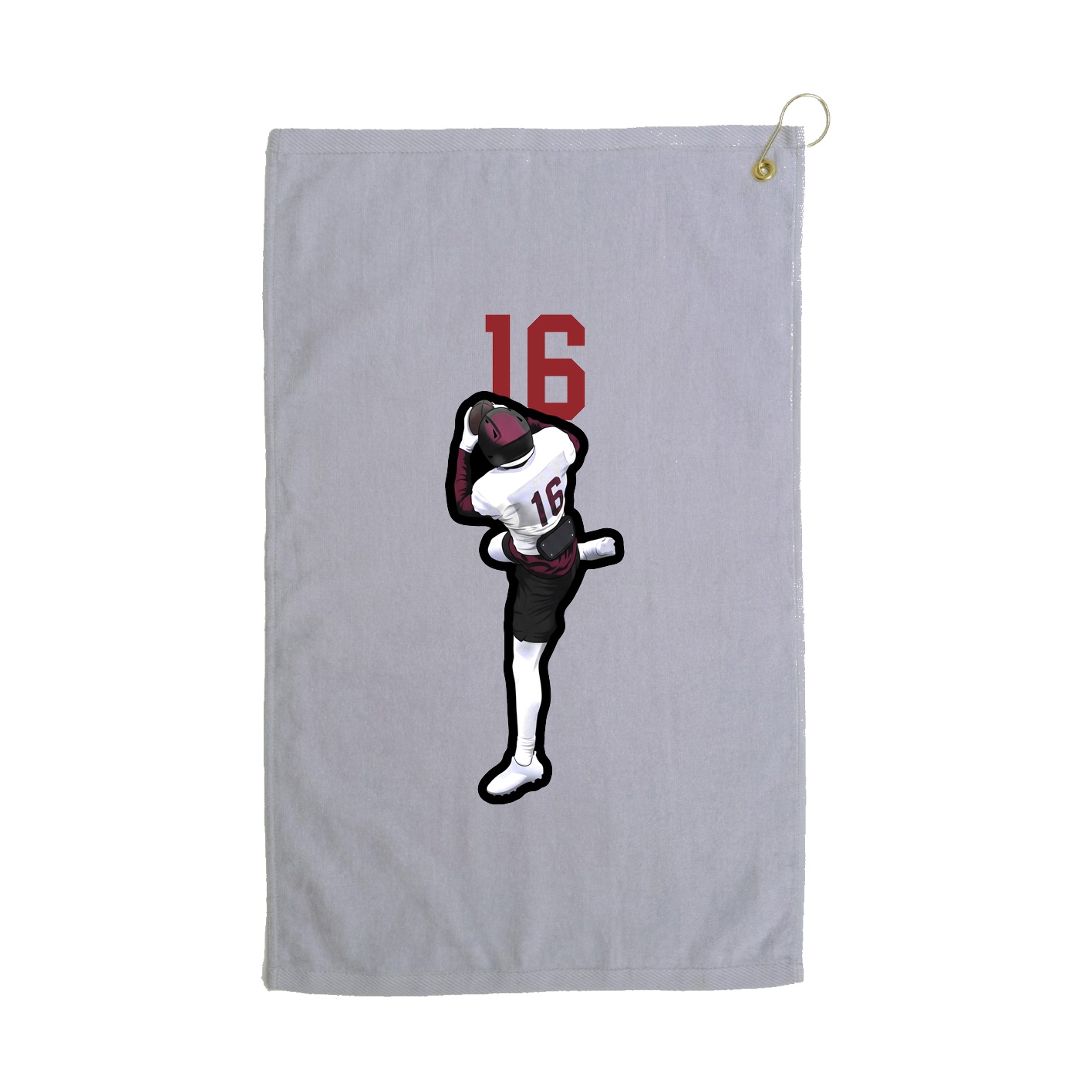 Golf Towel — Number Top in Grey