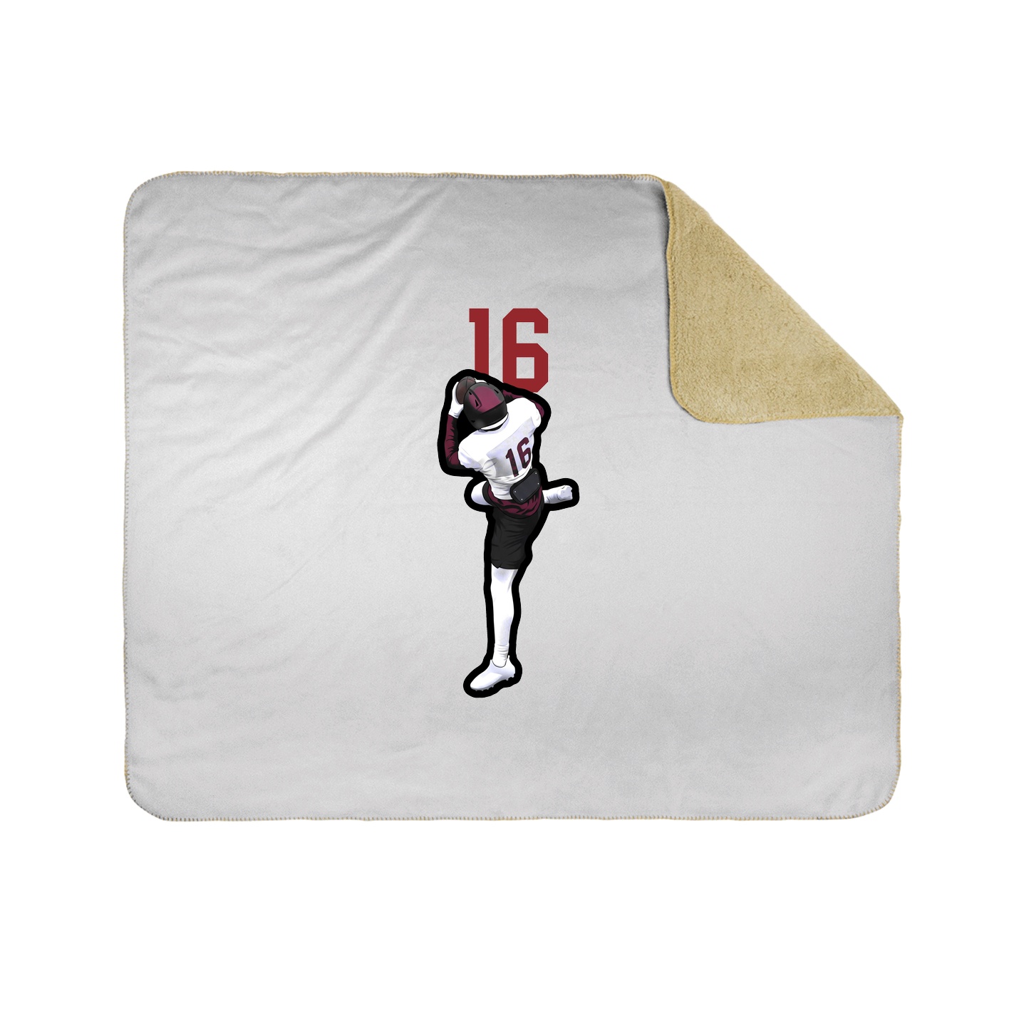 Throw Blanket — Number Top in White