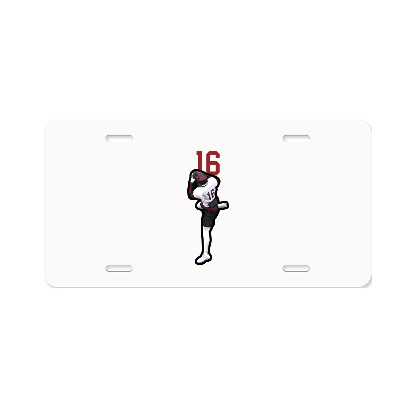 License Plate — Number Top in Classic
