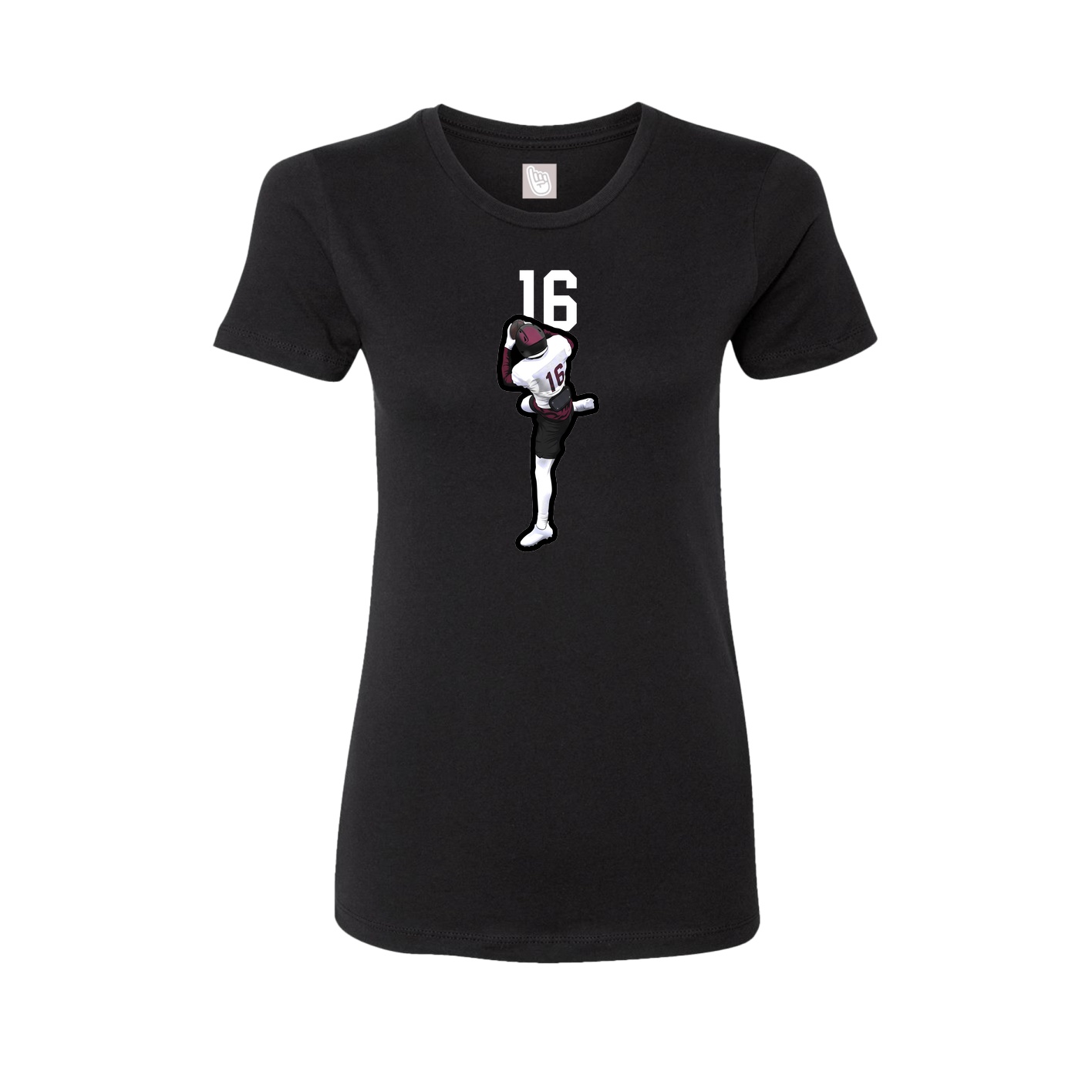 Womens Tee — Number Top in Black