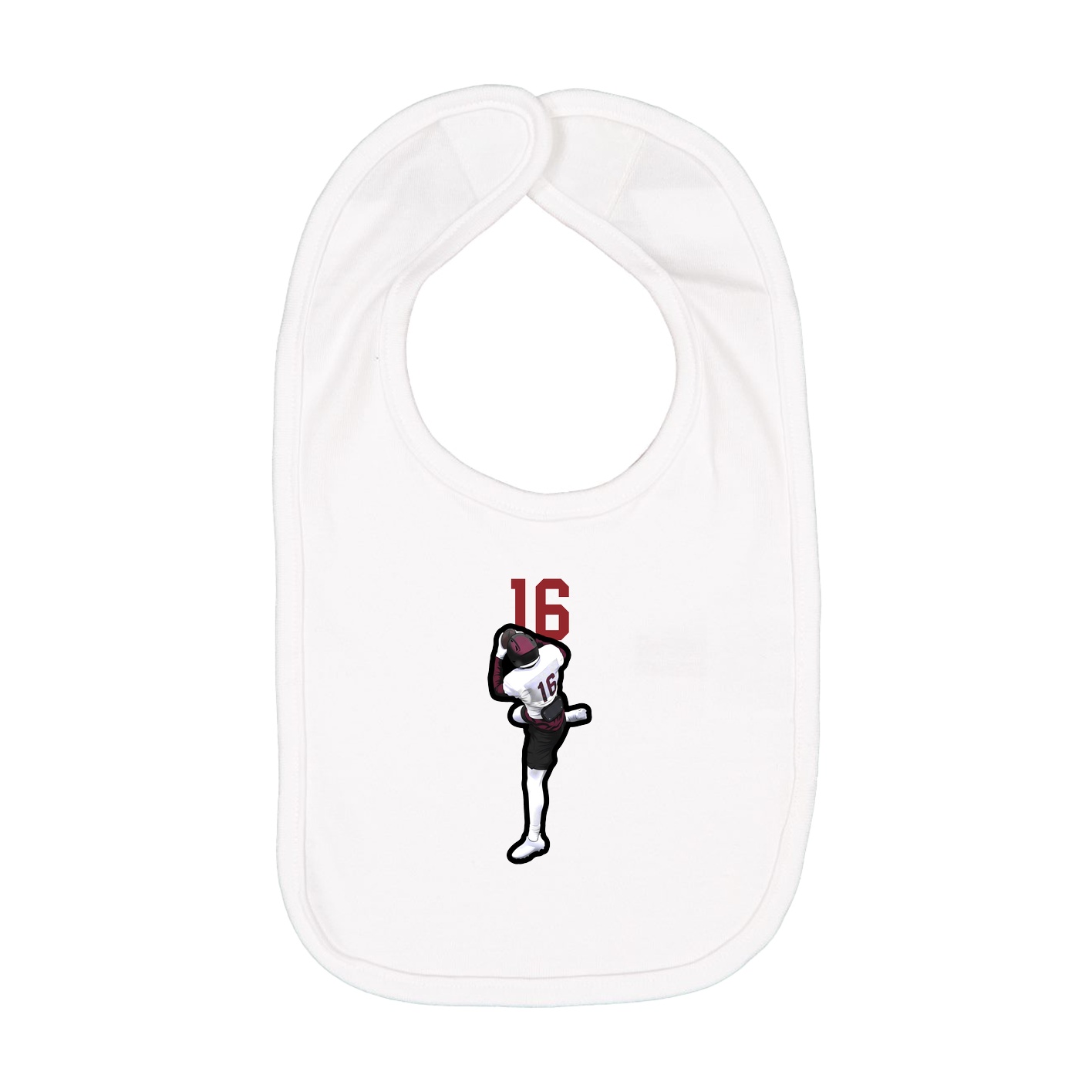 Infant Bib — Number Top in White