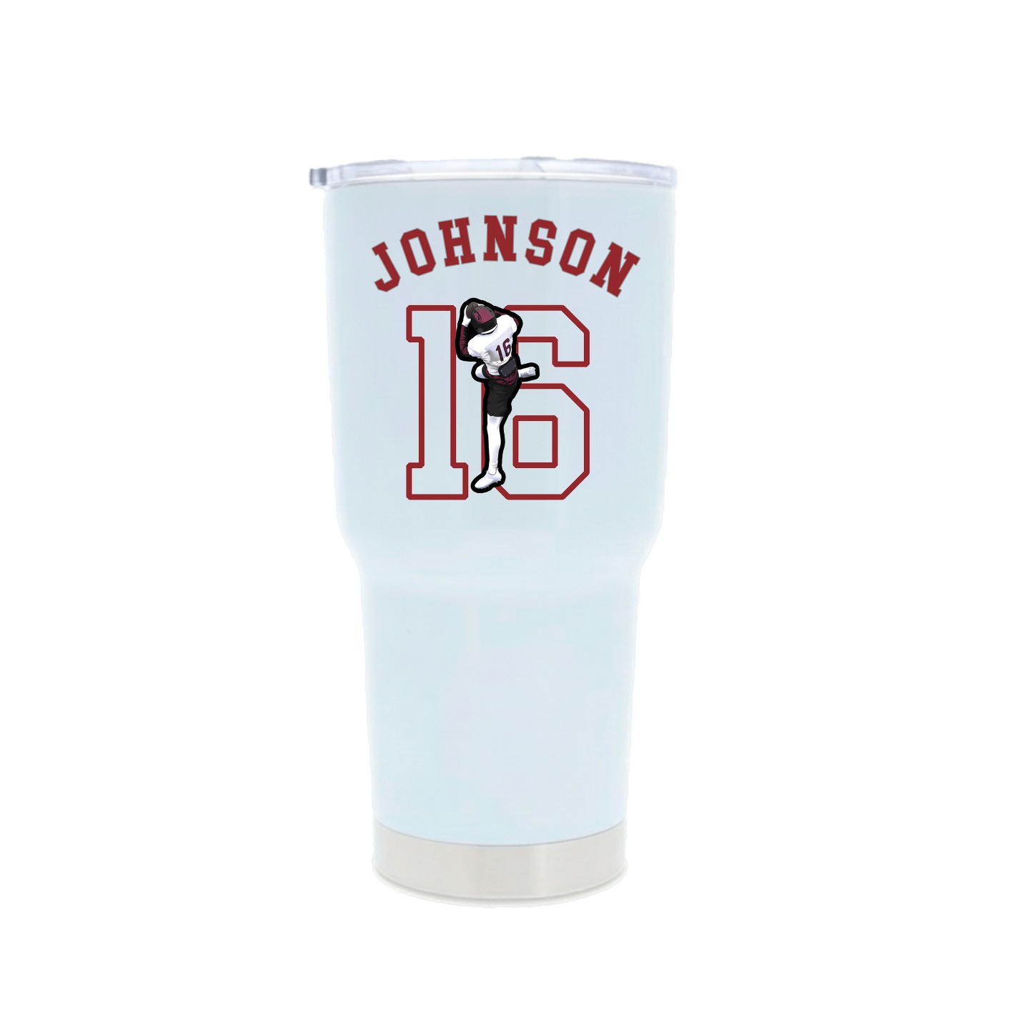 30oz Stainless Steel Tumbler — Shirsey Arch in White