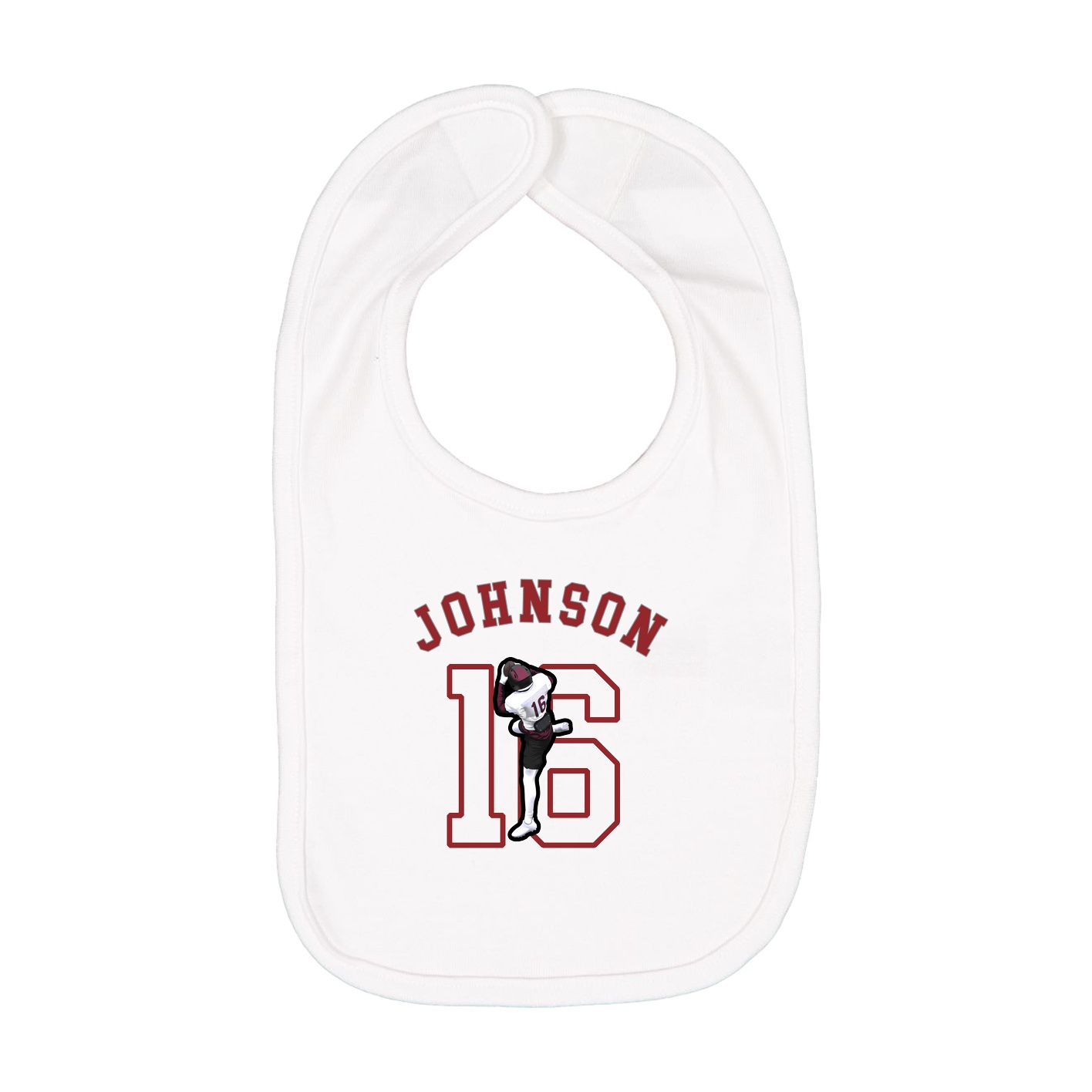 Infant Bib — Shirsey Arch in White
