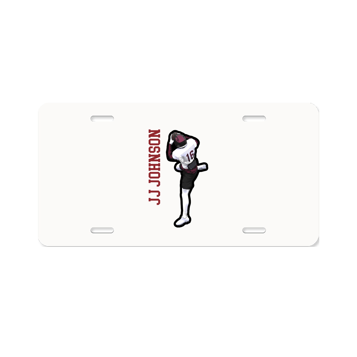 License Plate — Name Vertical in Classic