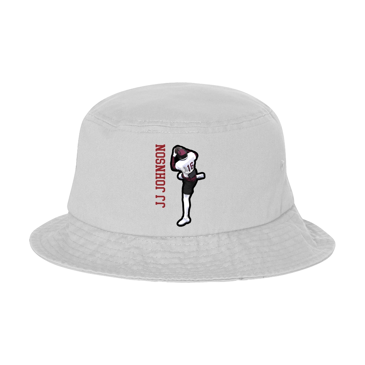 Bucket Cap — Name Vertical in White
