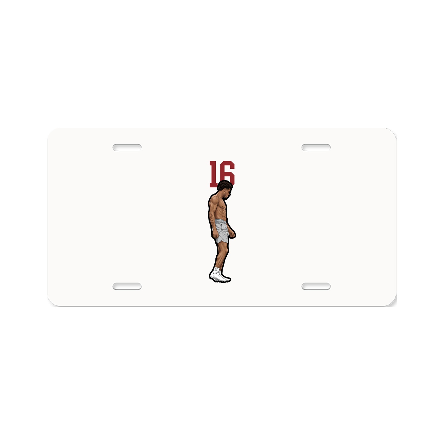 License Plate — Number Top in Classic