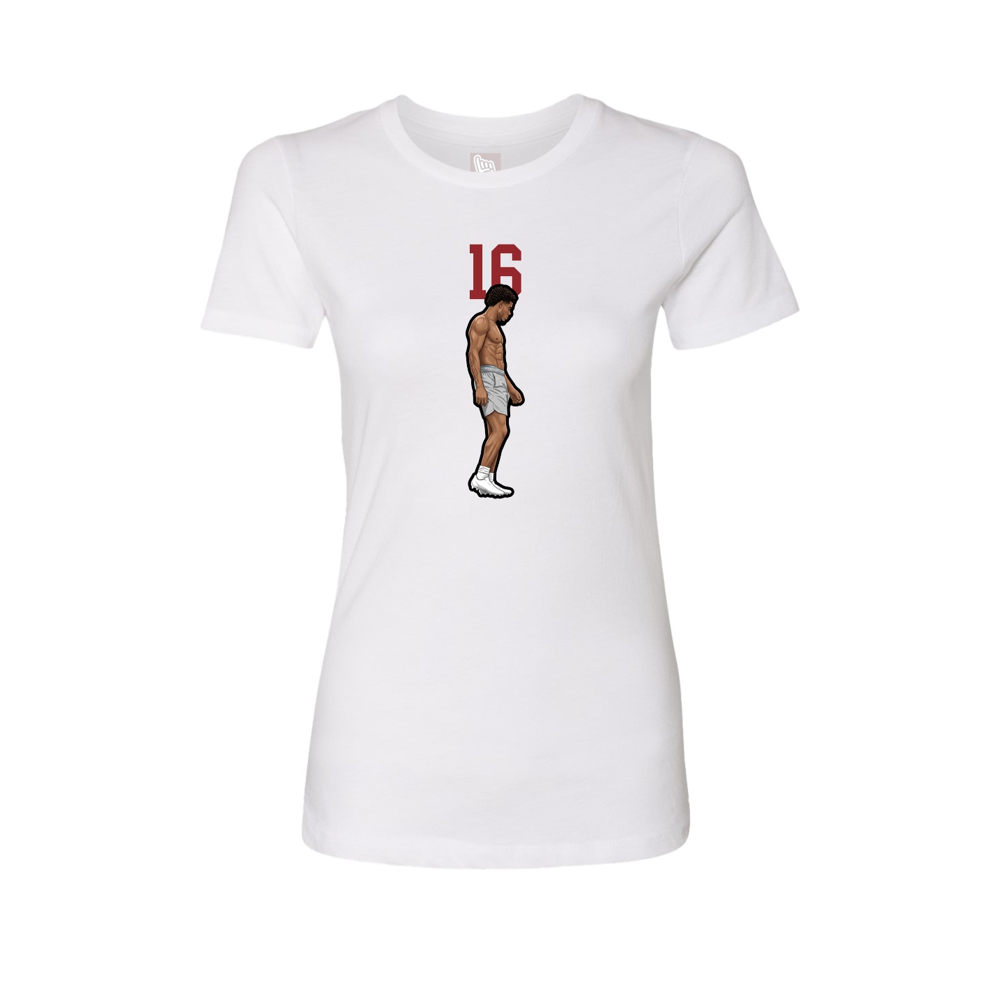 Womens Tee — Number Top in White