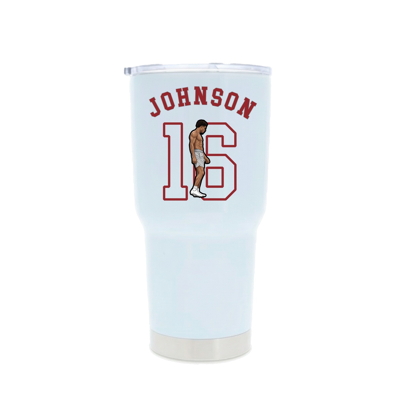 30oz Stainless Steel Tumbler — Shirsey Arch in White