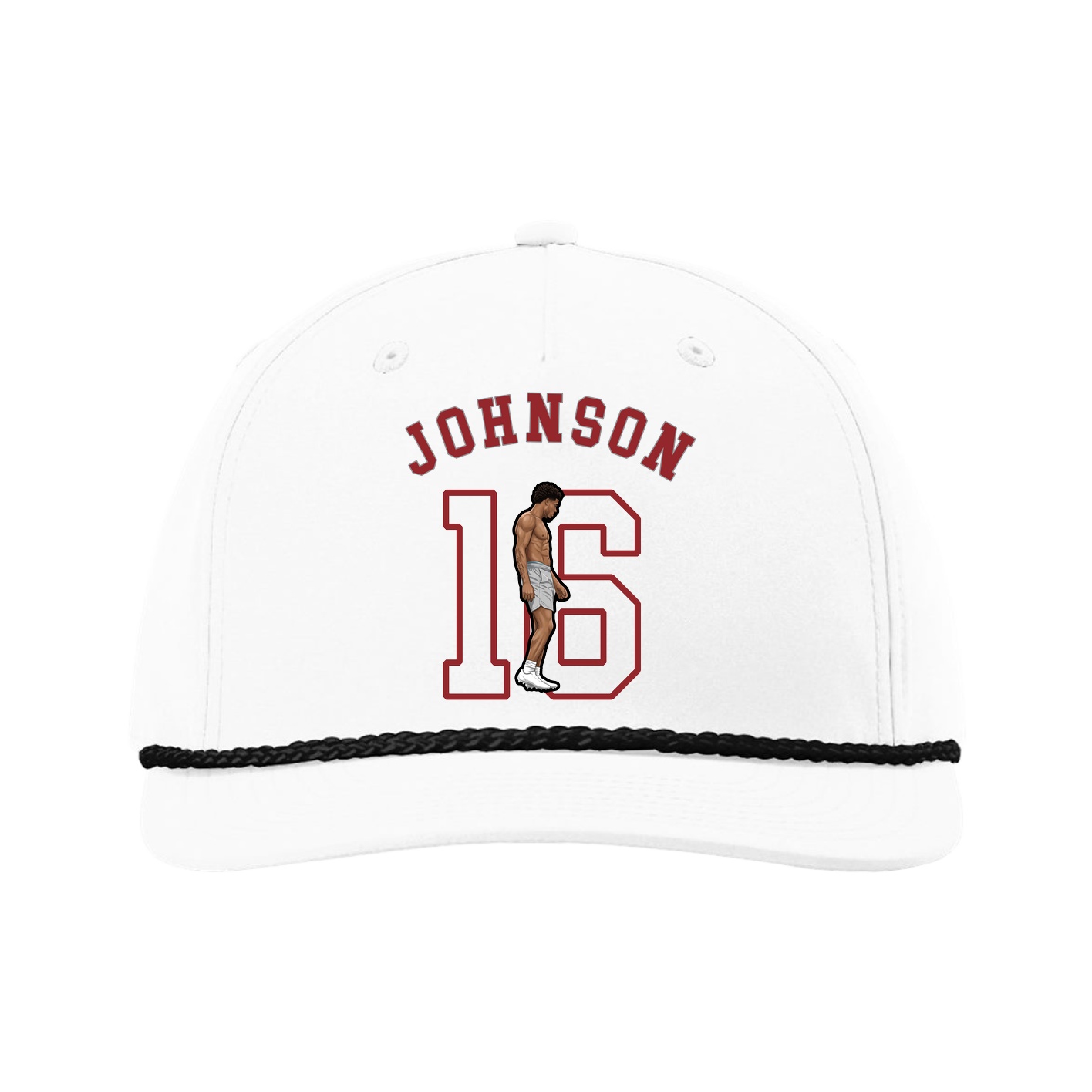 Five-Panel Classic Rope Cap — Shirsey Arch in White