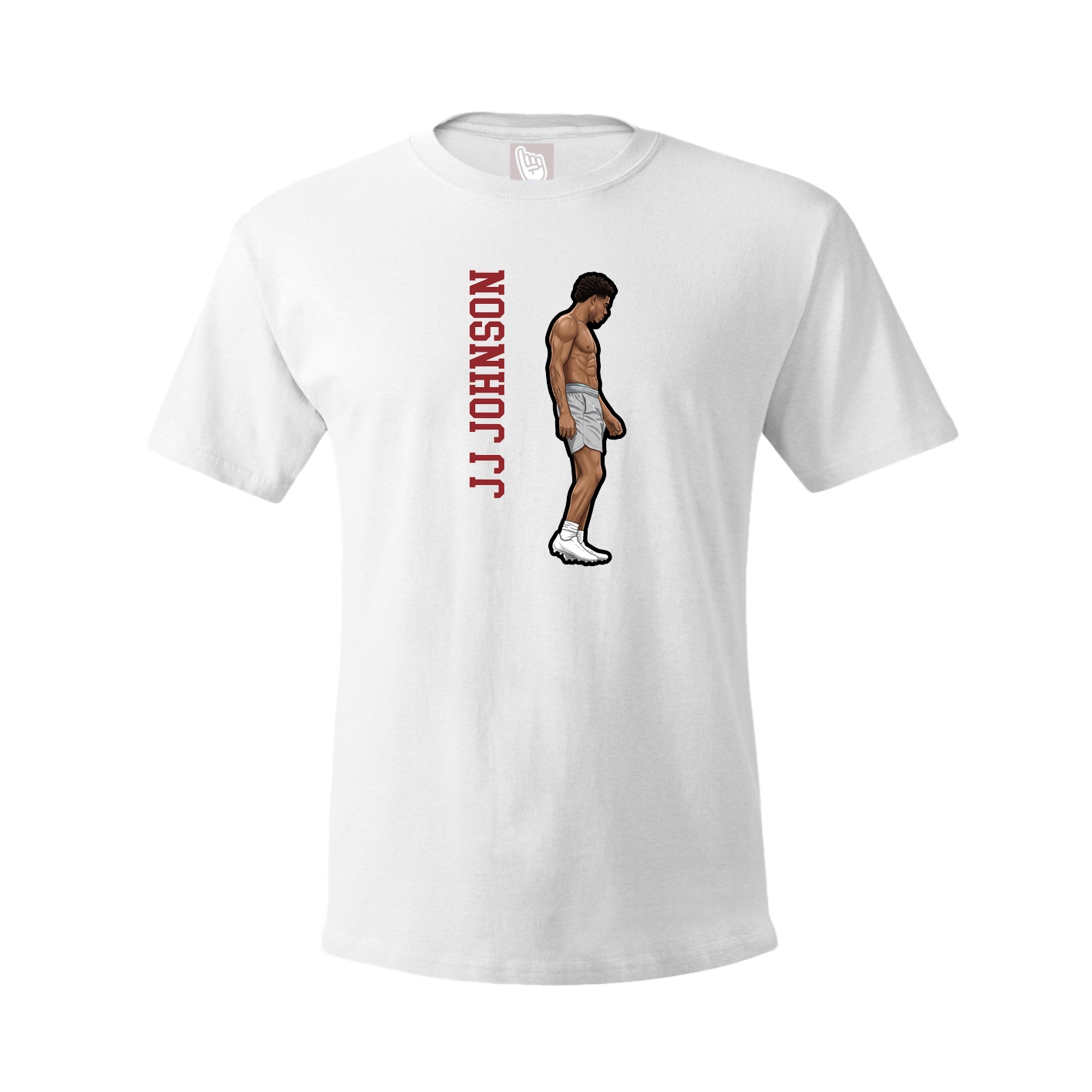 Tee — Name Vertical in White