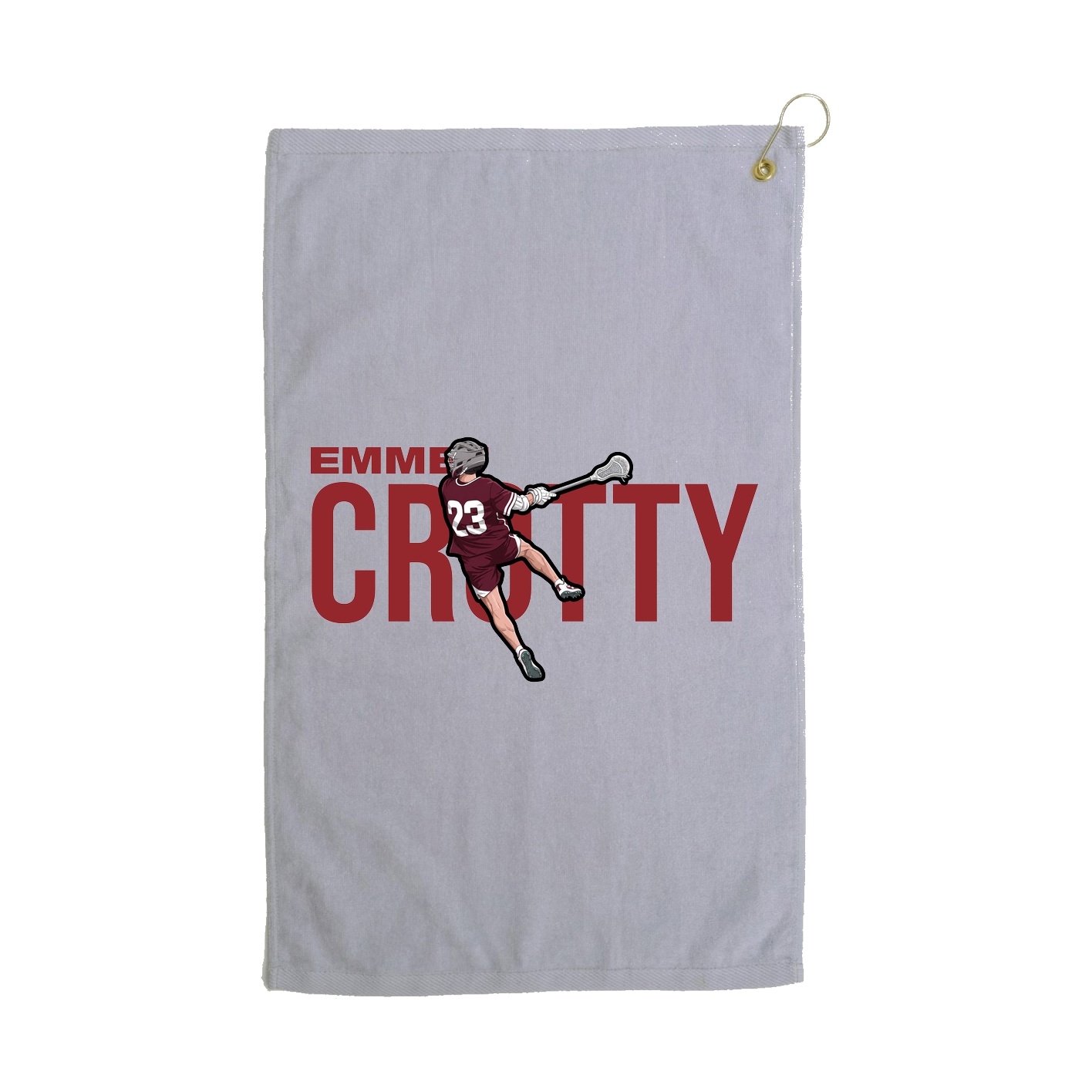 Golf Towel — Player Name in Grey