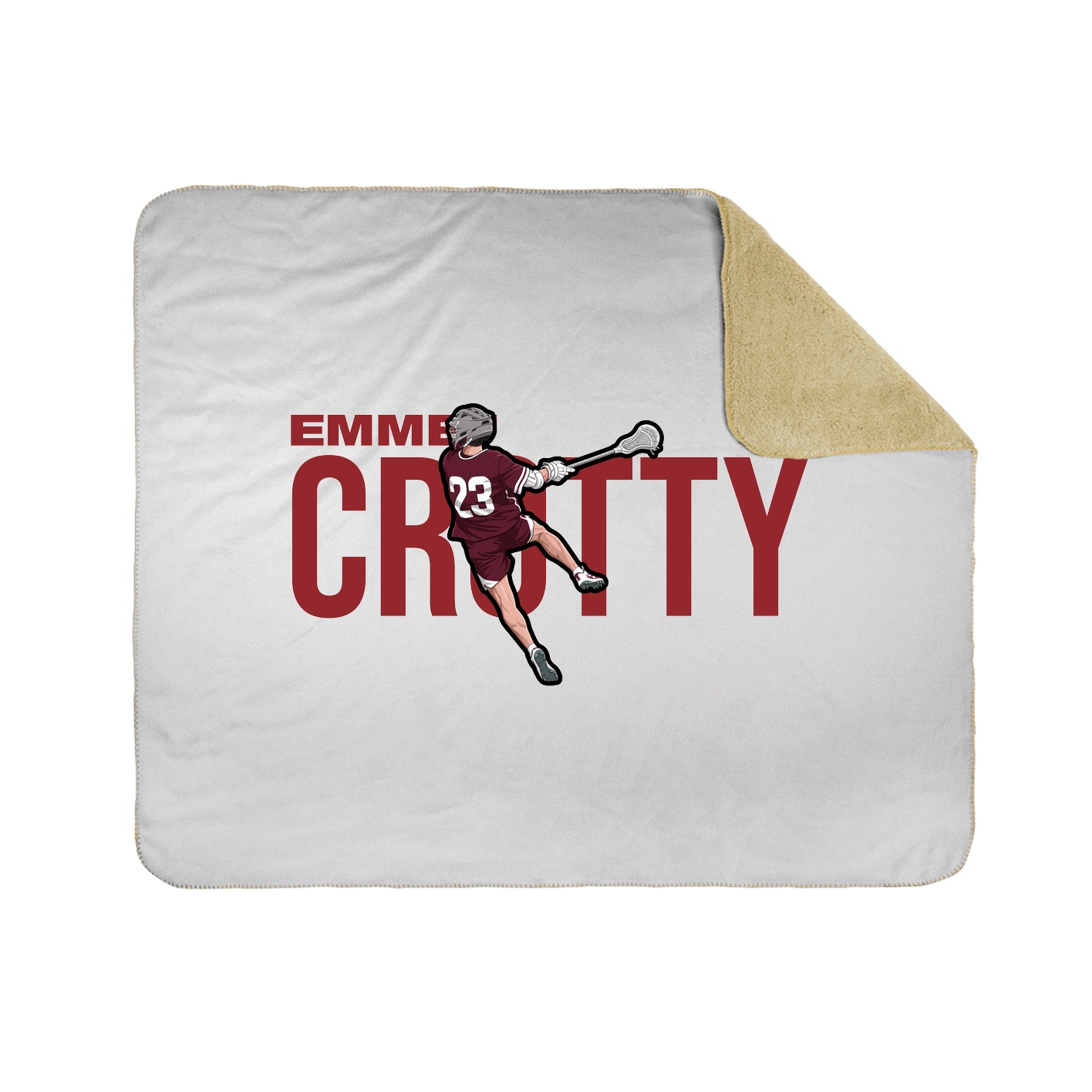 Throw Blanket — Player Name in White
