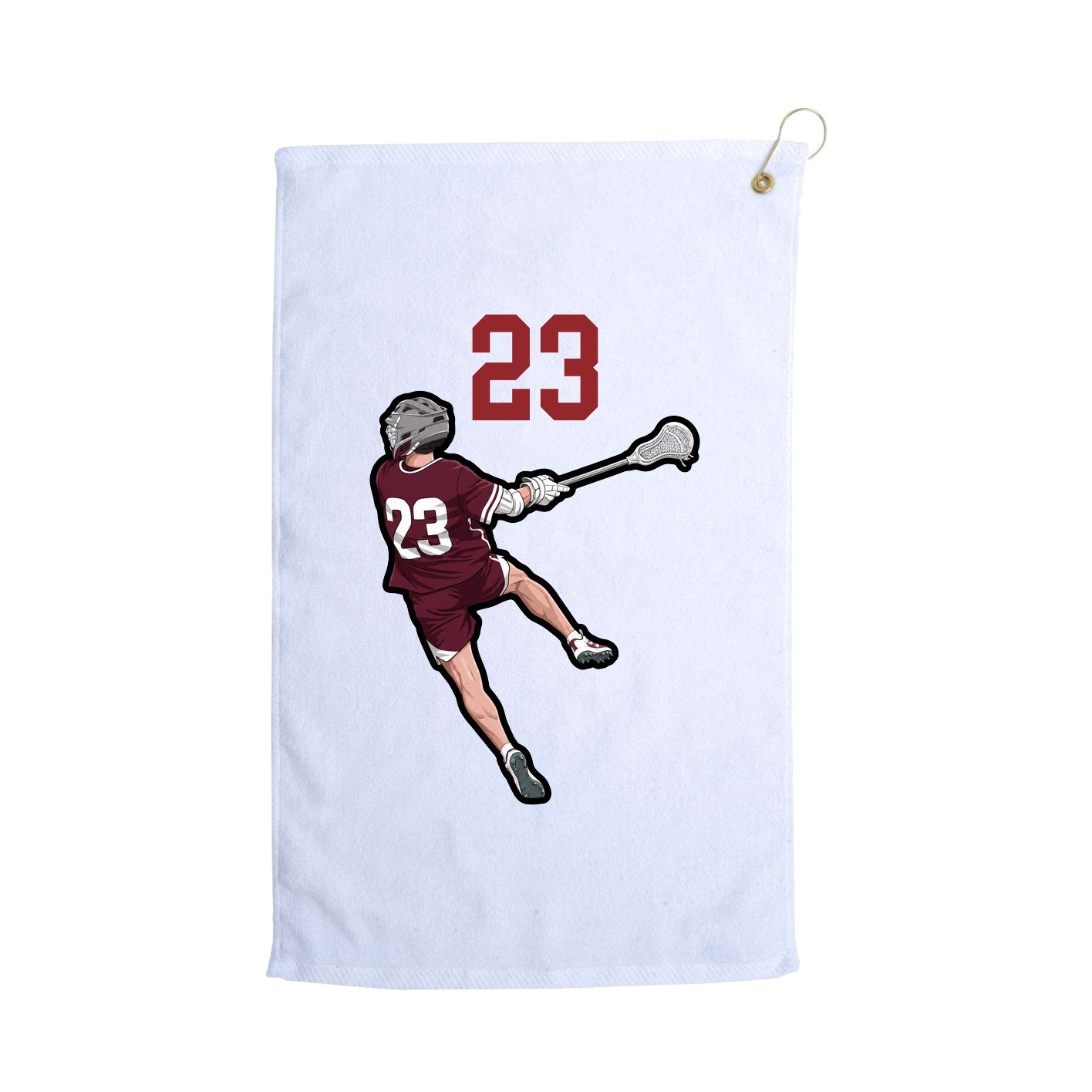 Golf Towel — Number Top in White