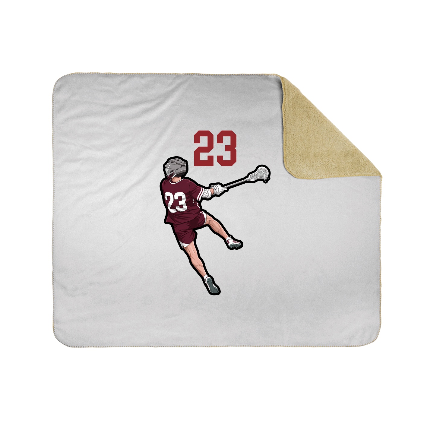 Throw Blanket — Number Top in White