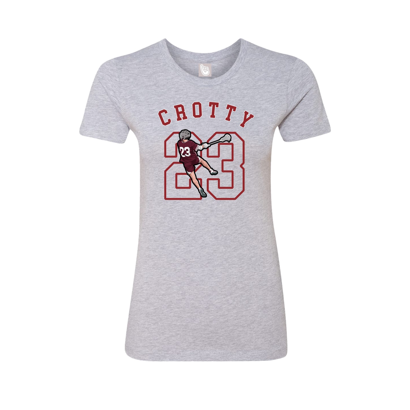 Fitted Women's Tee — Shirsey Arch in Grey