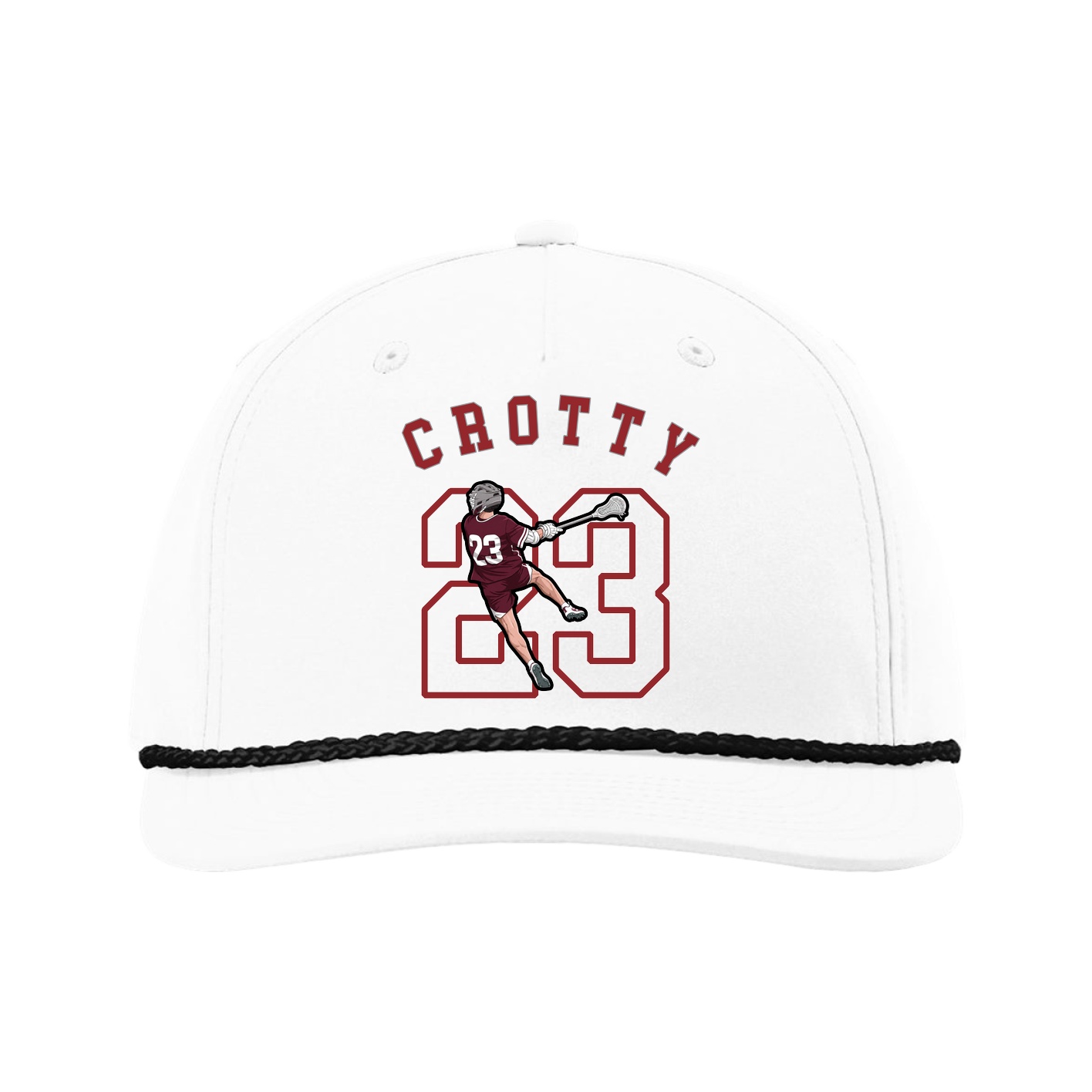Five-Panel Classic Rope Cap — Shirsey Arch in White