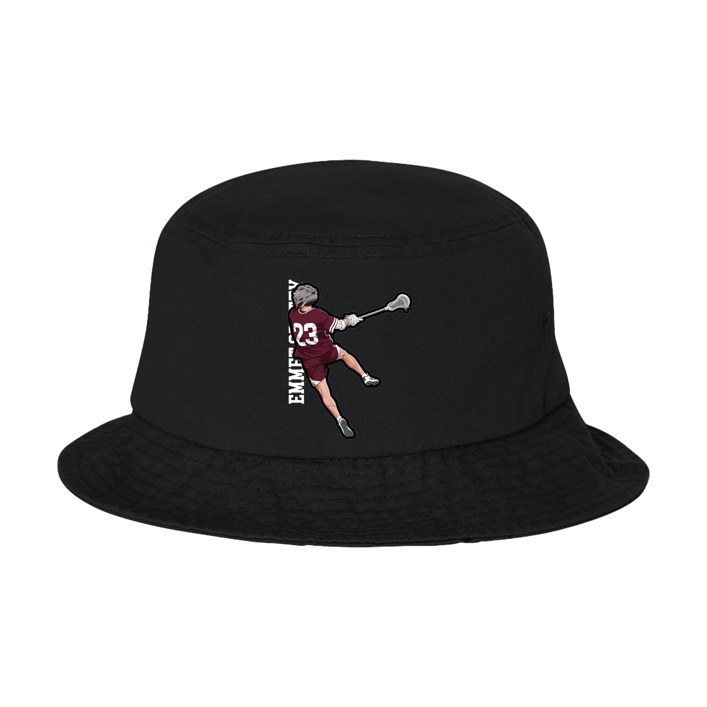 Bucket Cap — Name Vertical in Black