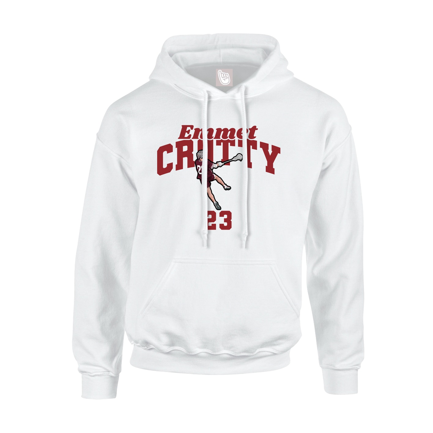 Youth Hoodie — Signature Arch in White