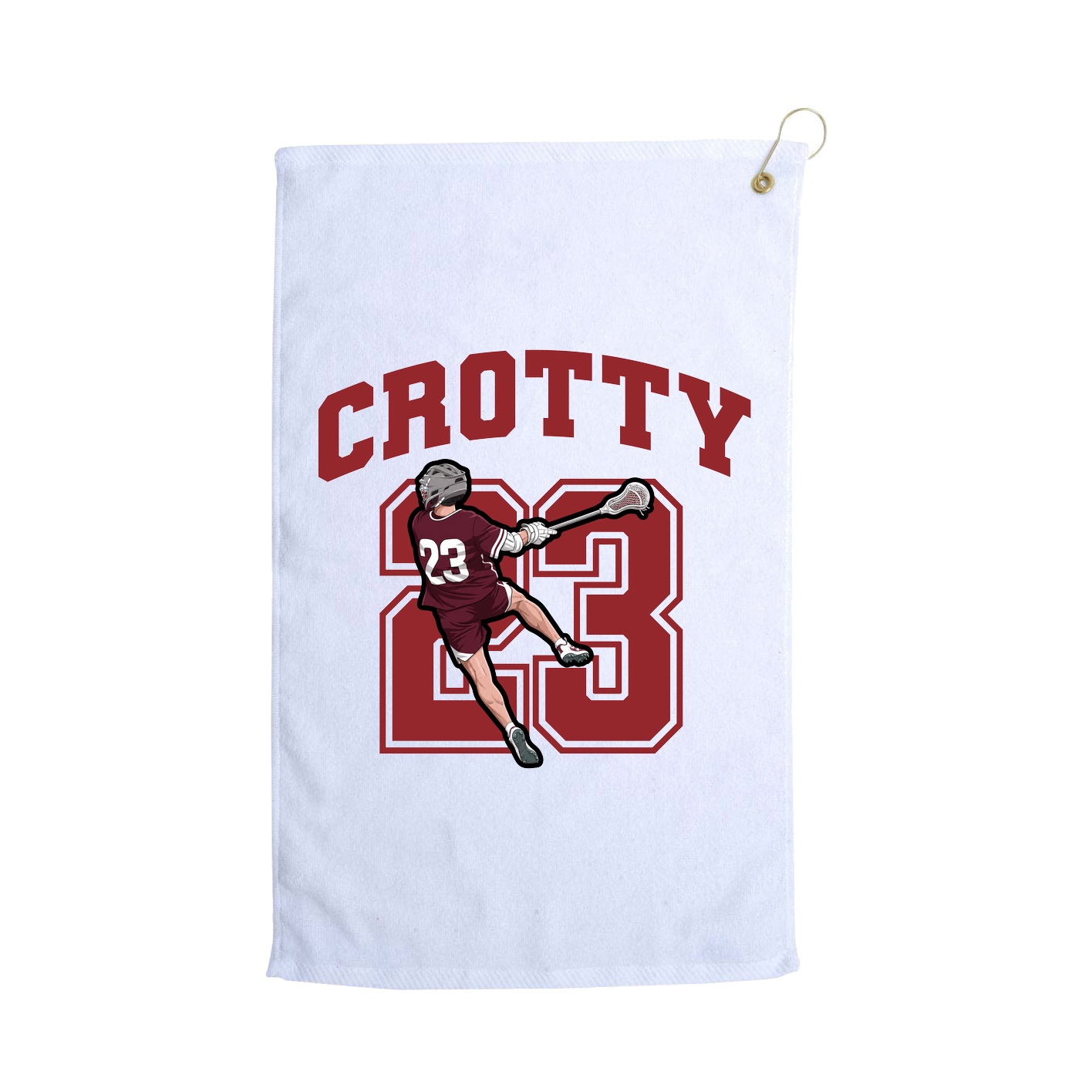 Golf Towel — Number in White