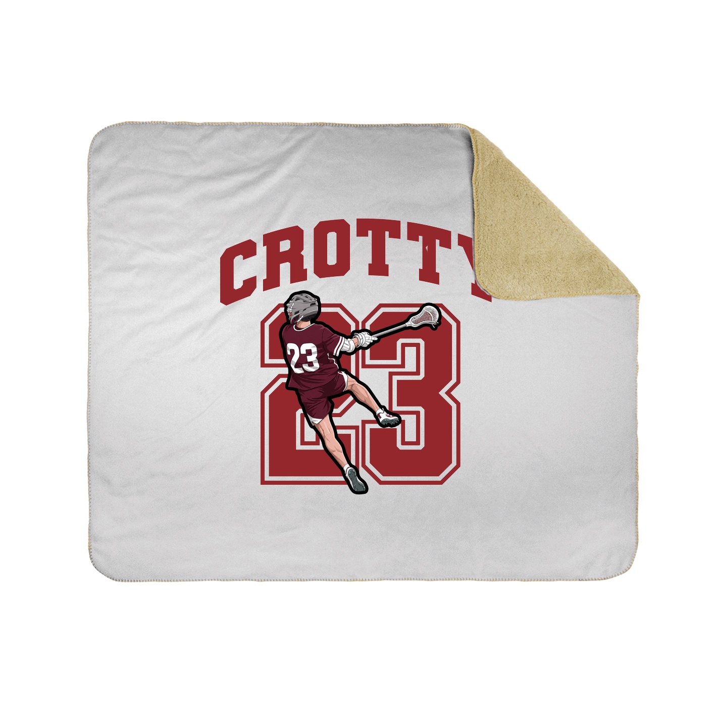 Throw Blanket — Number in White