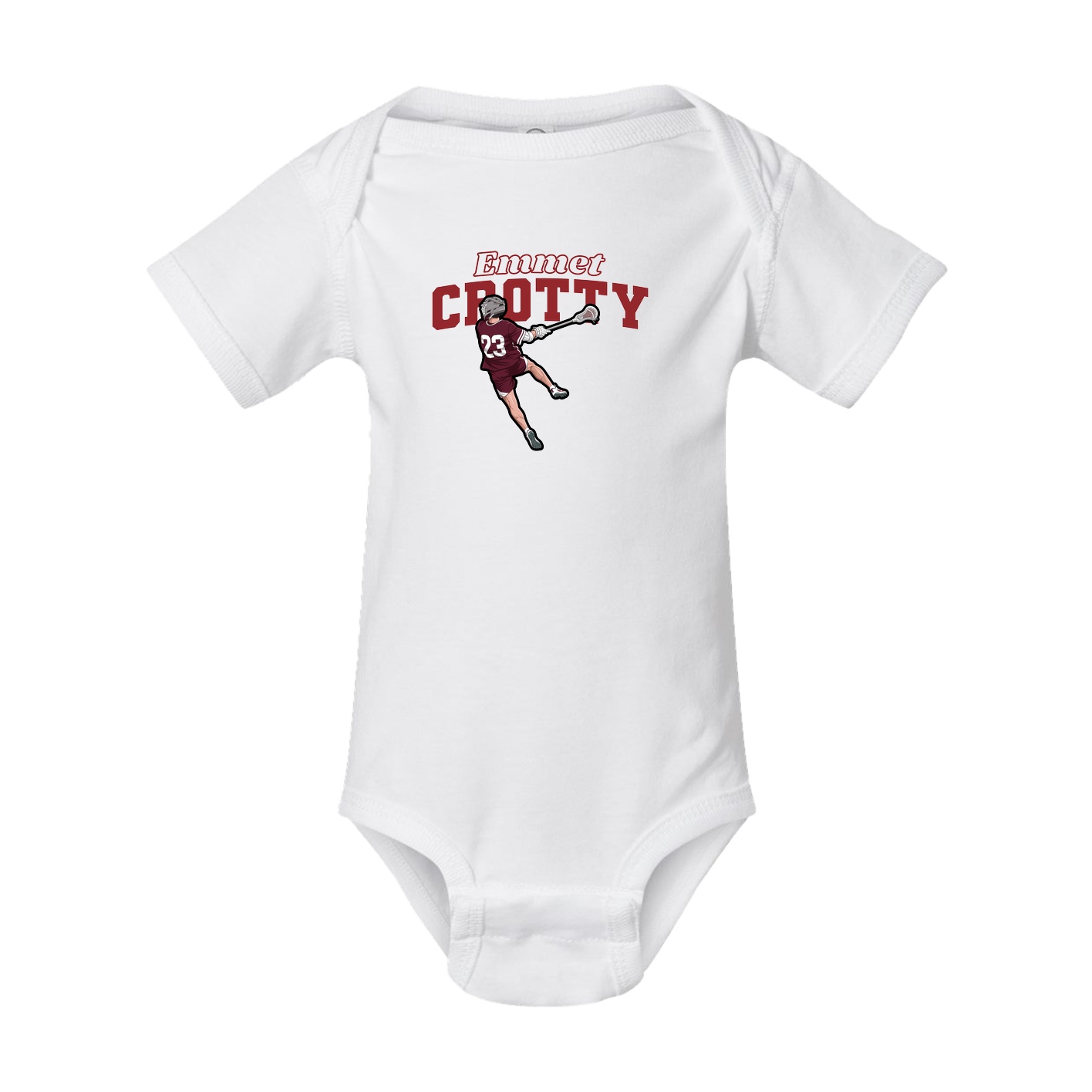 Baby Onesie — Name Arch in White