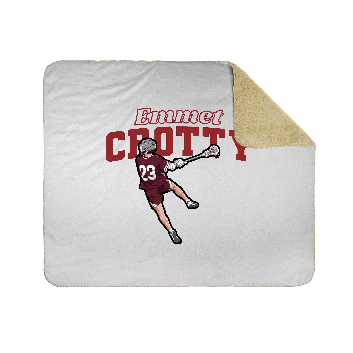 Throw Blanket — Name Arch in White