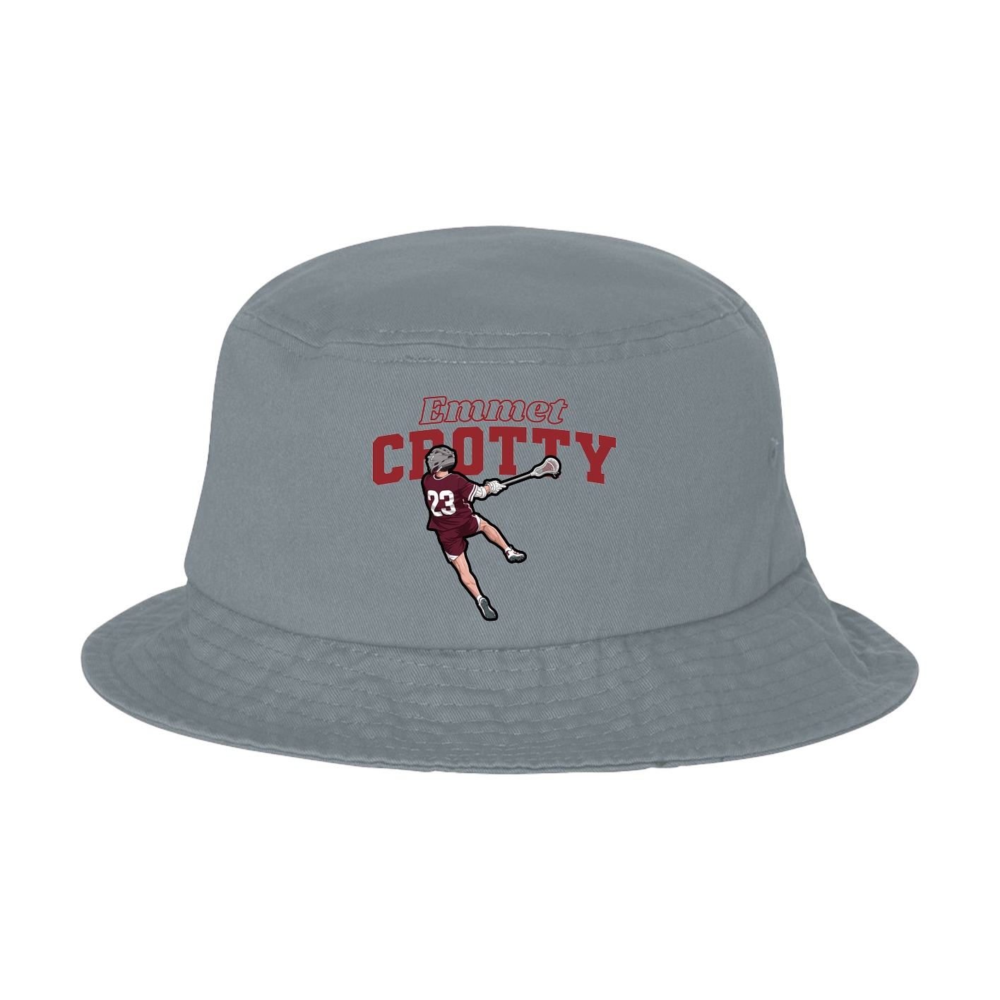 Bucket Cap — Name Arch in Grey