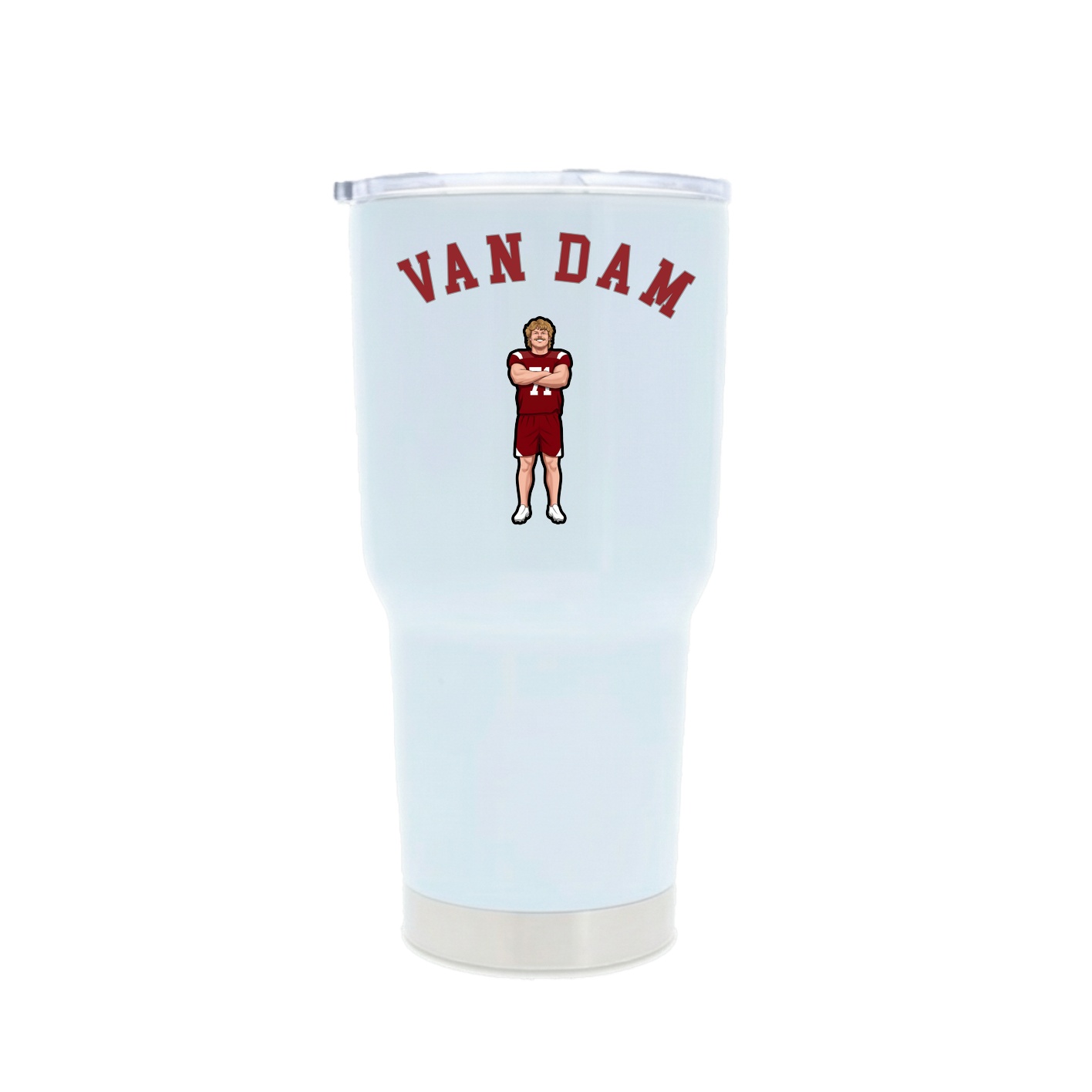30oz Stainless Steel Tumbler — Shirsey Arch in White