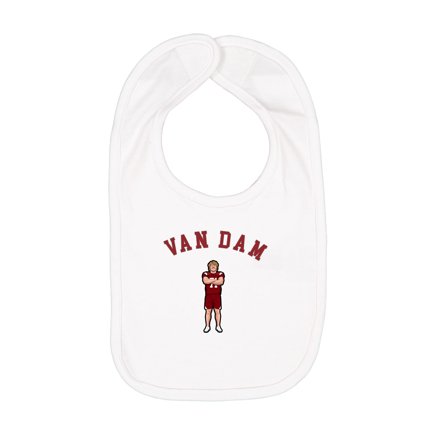 Infant Bib — Shirsey Arch in White