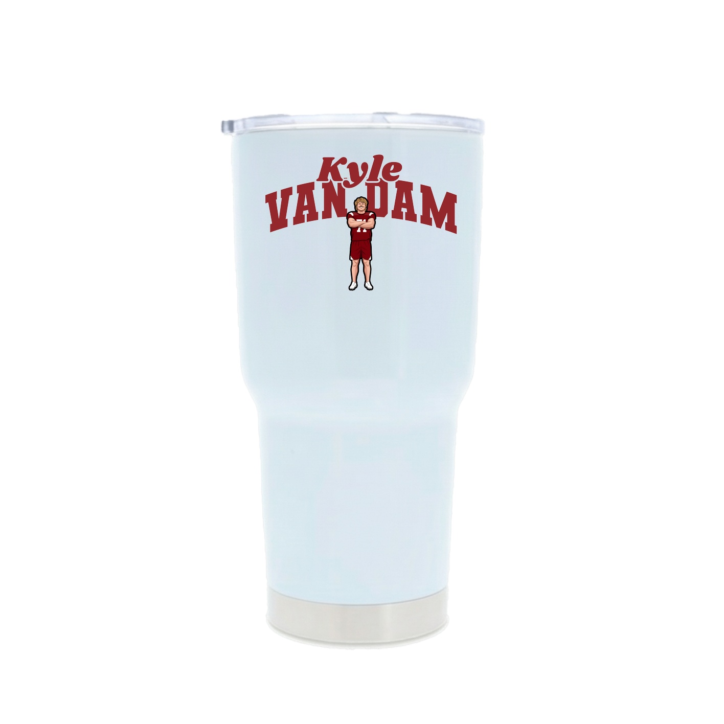30oz Stainless Steel Tumbler — Signature Arch in White