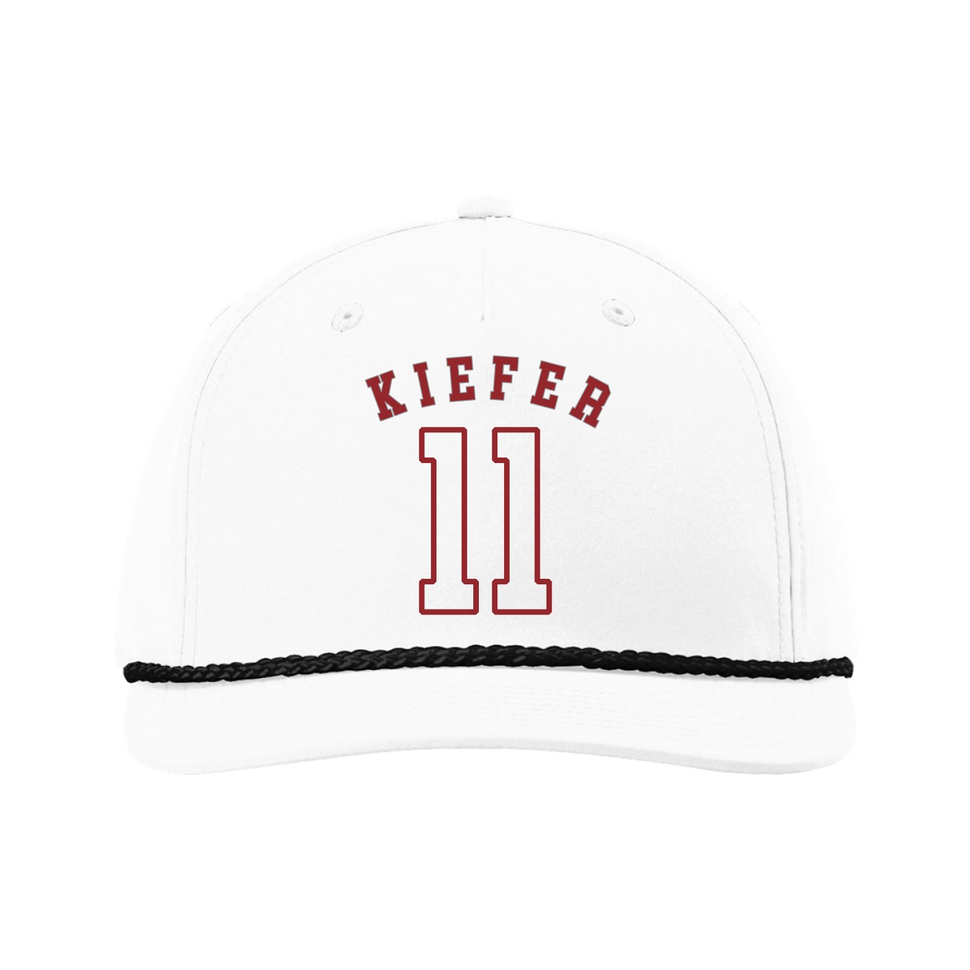 Five-Panel Classic Rope Cap — Shirsey Arch in White