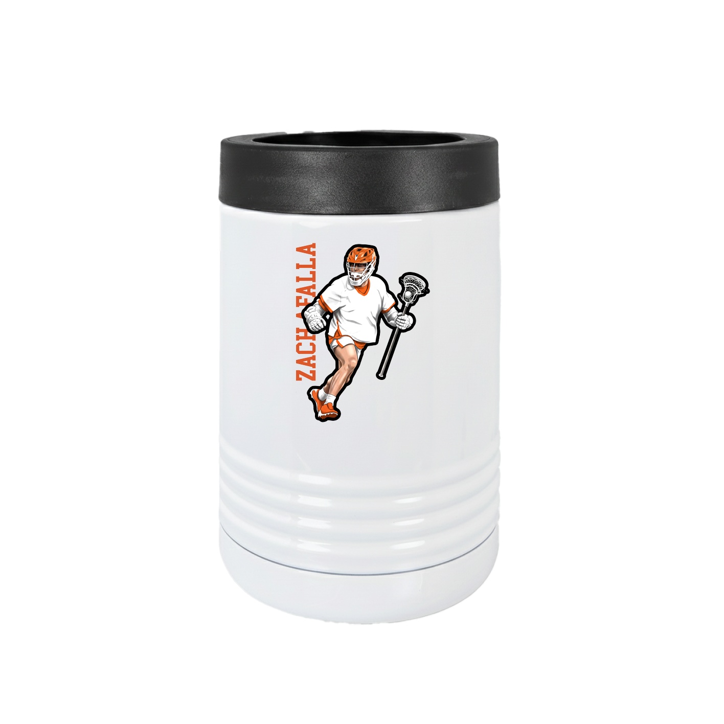 Beverage Holder — Name Vertical in White