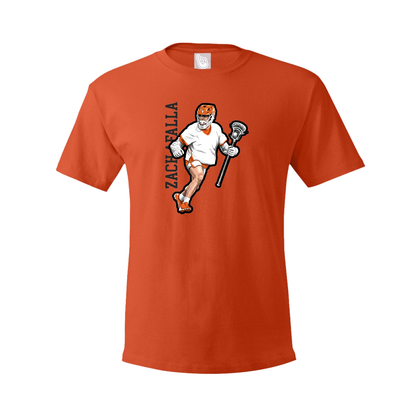 Youth Tee — Name Vertical in Orange