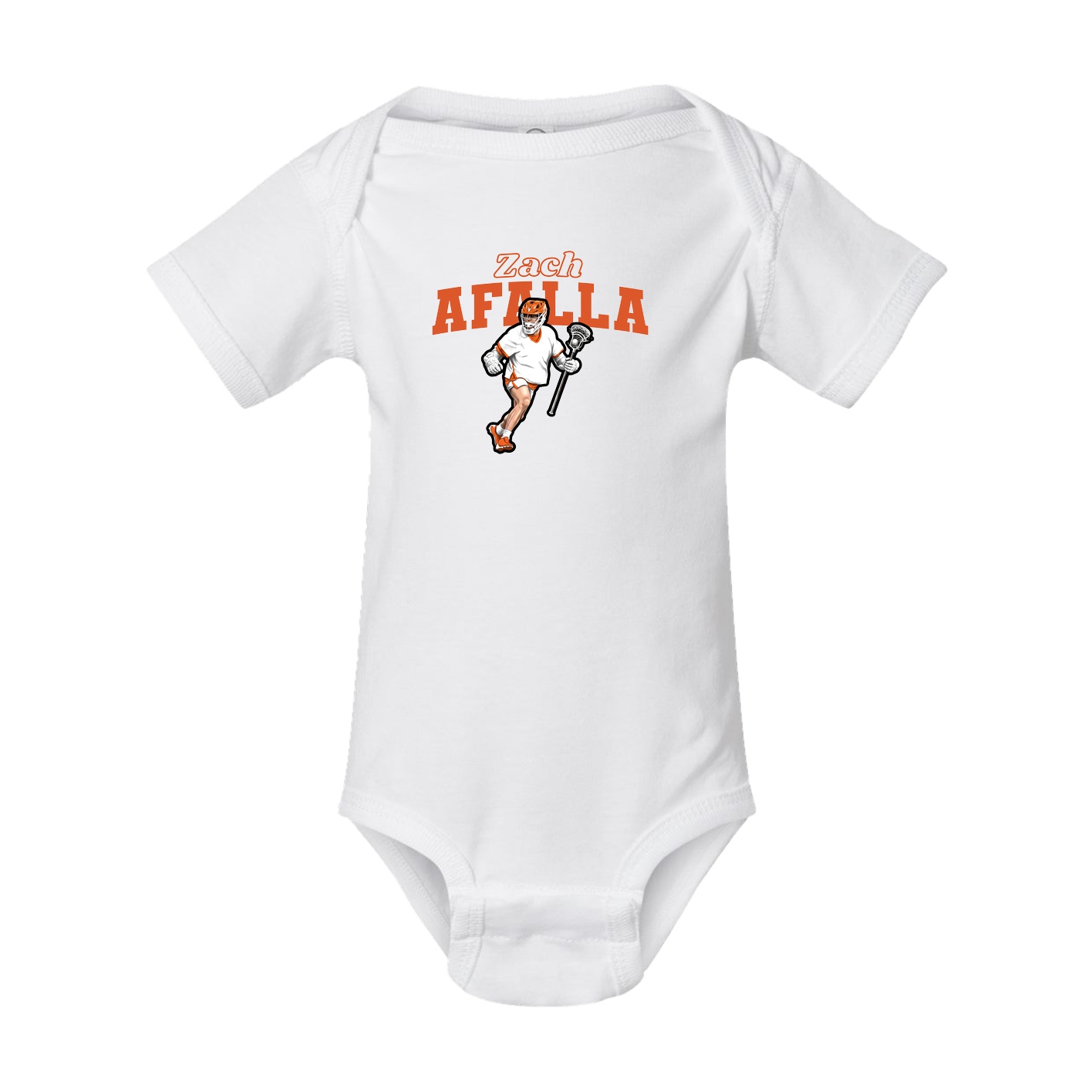 Baby Onesie — Name Arch in White