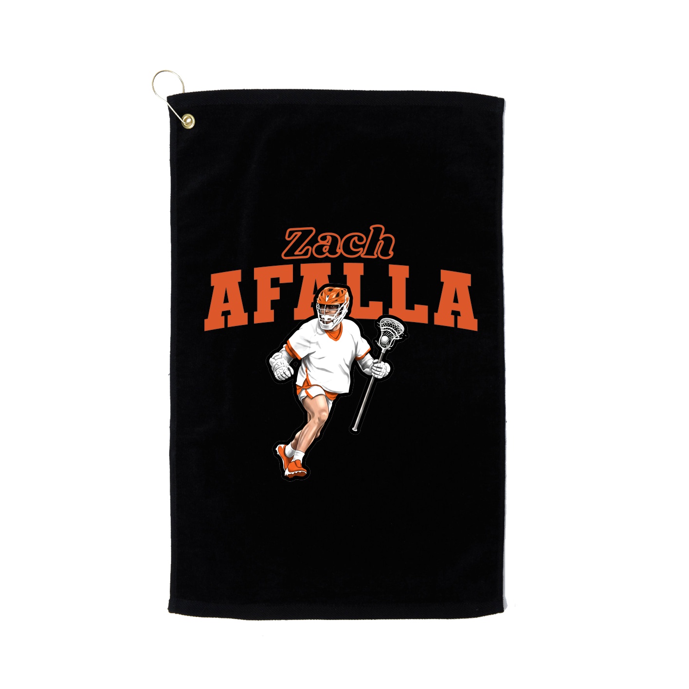 Golf Towel — Name Arch in Black